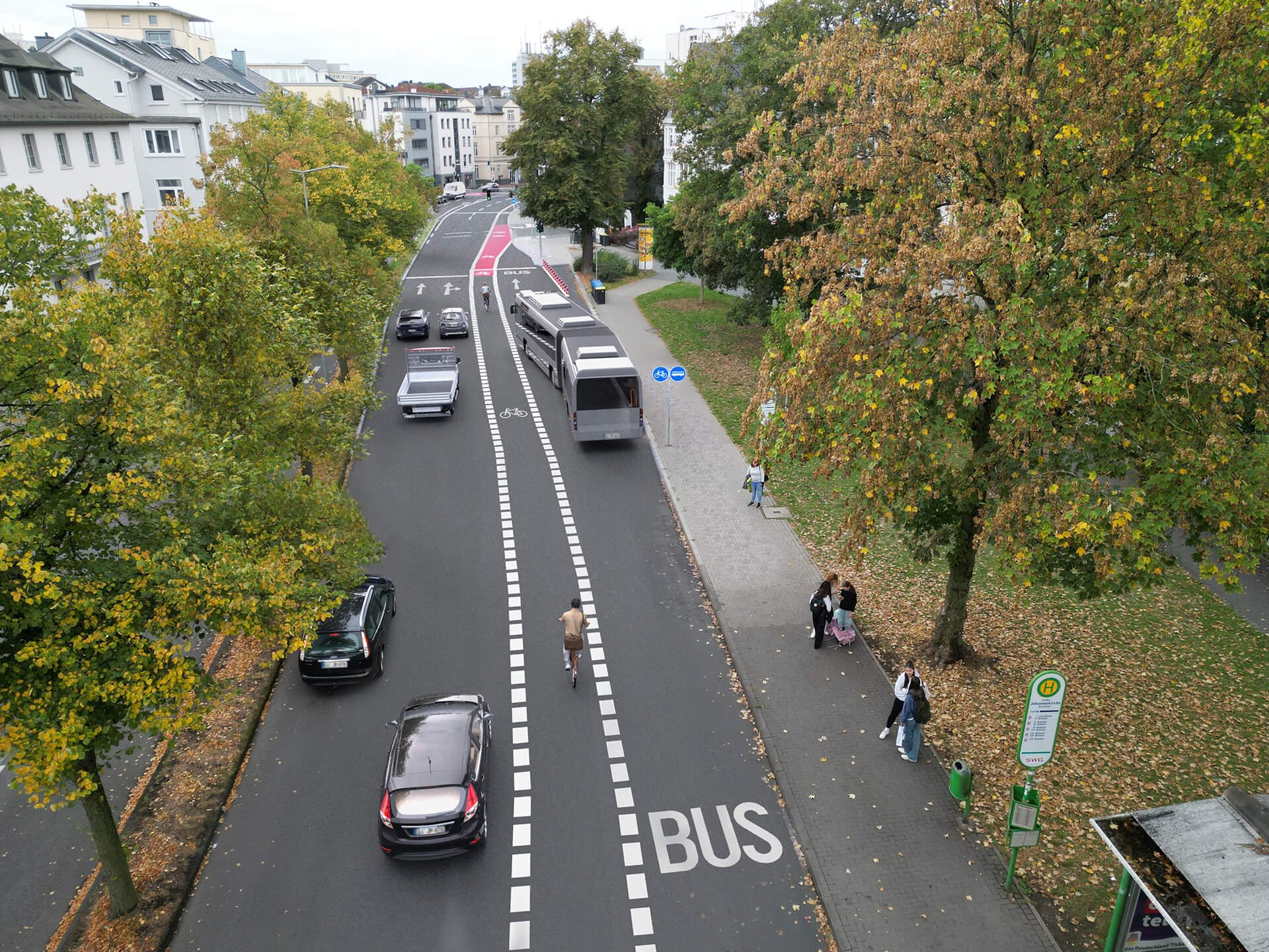 Infrastrukturvisualisierung - Strassenvisualisierung - Umgestaltung&nbsp;Anlagenring- Stadt Gießen
