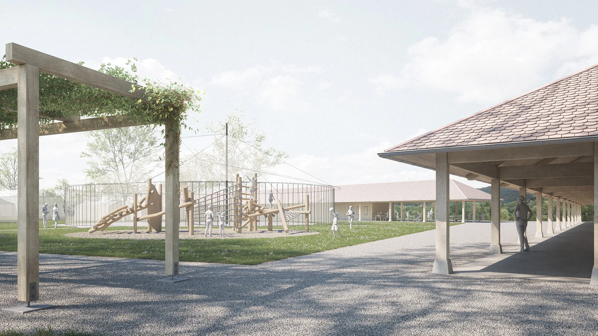 Landschaftsarchitektur - Visualisierungen für den Wettbewerb Erweiterung Zeltlager Rot an der Rot