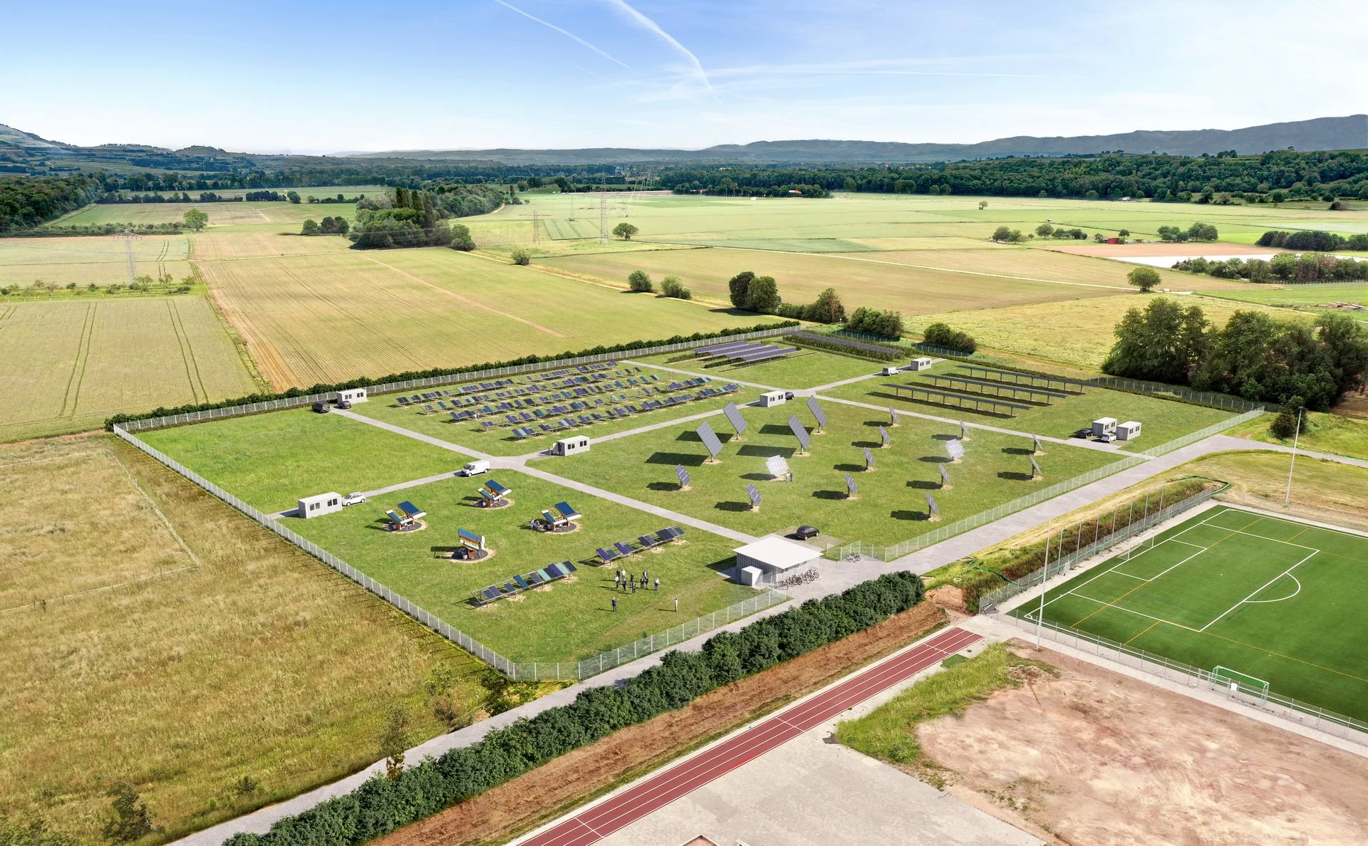 Visualisierung - PV-Solarfeld Fraunhofer ISE