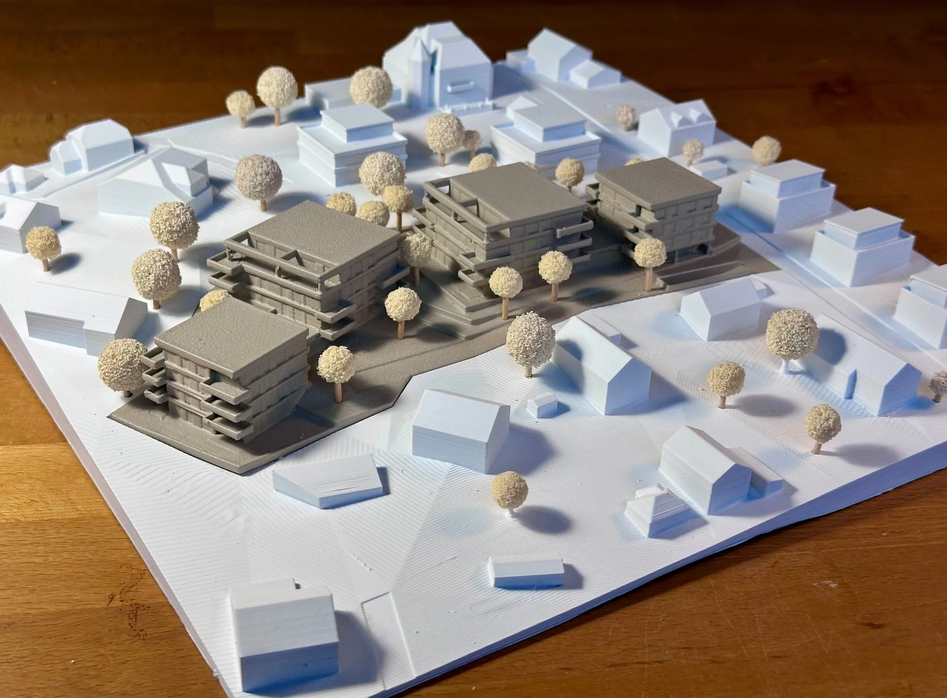 Architekturmodellbau Freiburg LINK3D Franz+Geyer Hochstrasse Lahr M=1:500