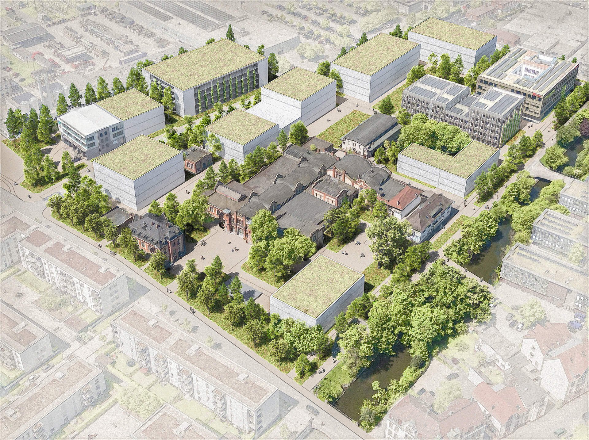 Städtebauvisualisierung - Canvas Plus Areal Offenburg - FreiSign