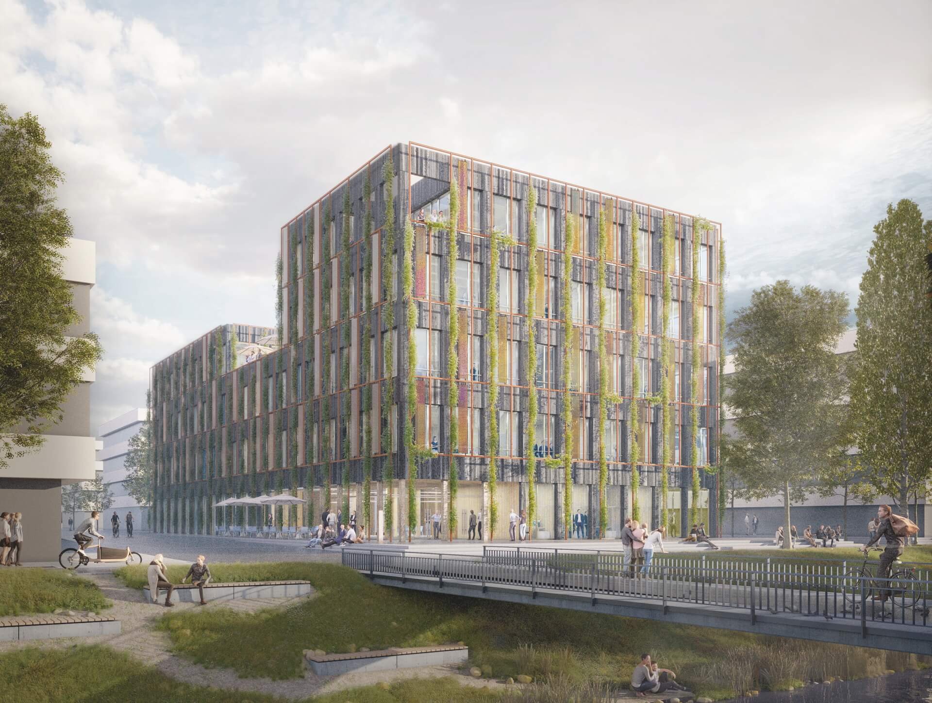 Wettbewerbsperspektive - Neubau Technologiepark Offenburg - 1. Preis für K9 Architekten