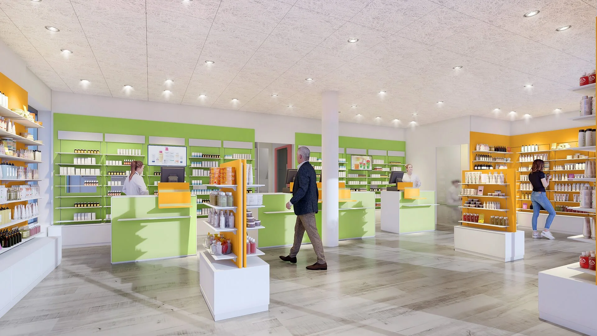 Innenraumvisualisierung - Gewerbevisualisierung Apotheke Schwarzwald