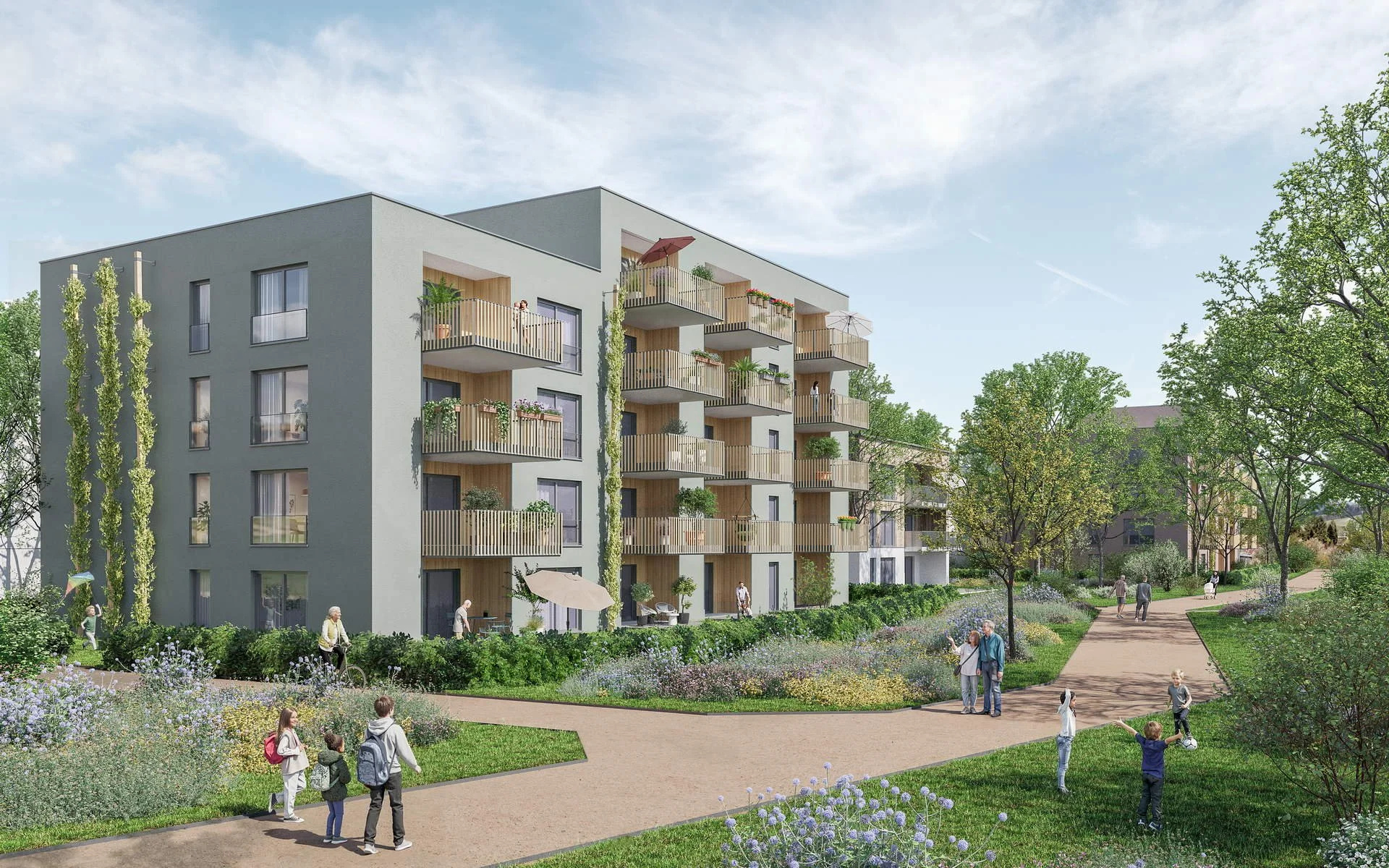 Denzlingen Käppelematten Städtebauvisualisierung LINK3D BEM Architekten Freiburg
