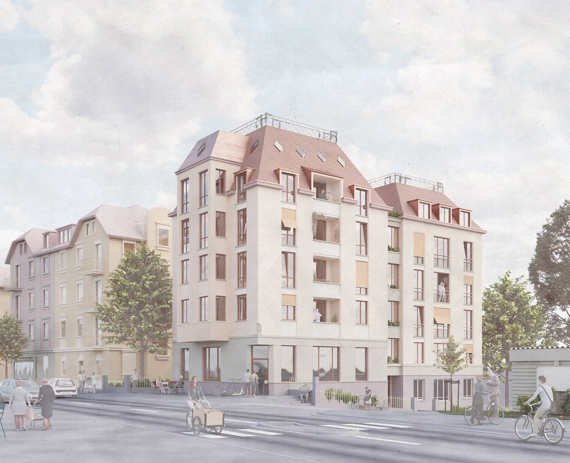 Wettbewerbsperspektive - Ersatzneubau Langgasse St. Gallen Schweiz