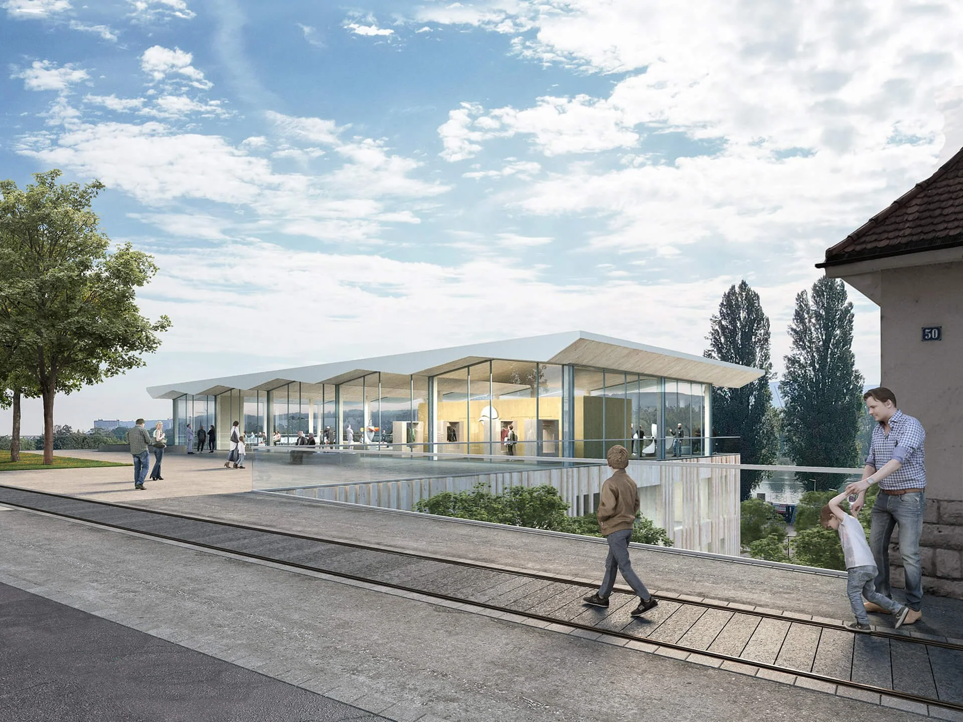 Wettbewerbsperspektive - Besucherzentrum Naturenergie Hochrhein 3. Preis