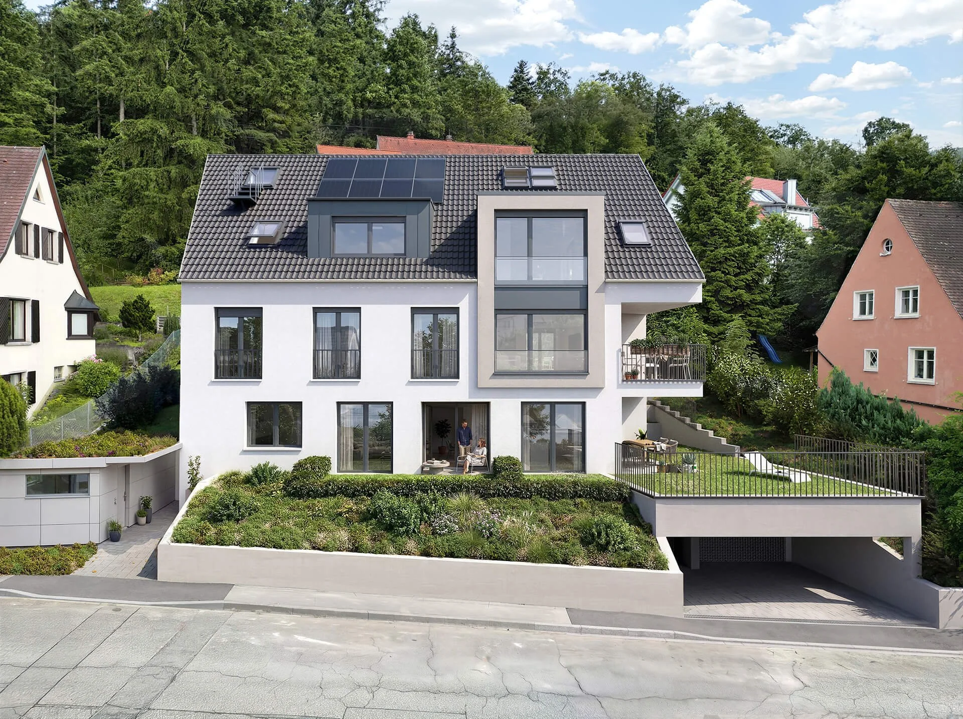 Architekturvisualisierung - Becherwaldstraße - Merzhausen - Projektbau Freiburg