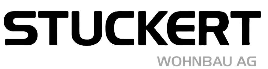 Das Logo von Stuckert Wohnbau AG, bestehend aus dem Schriftzug "STUCKERT" in großen Buchstaben und "WOHNBAU AG" in kleineren Buchstaben darunter.