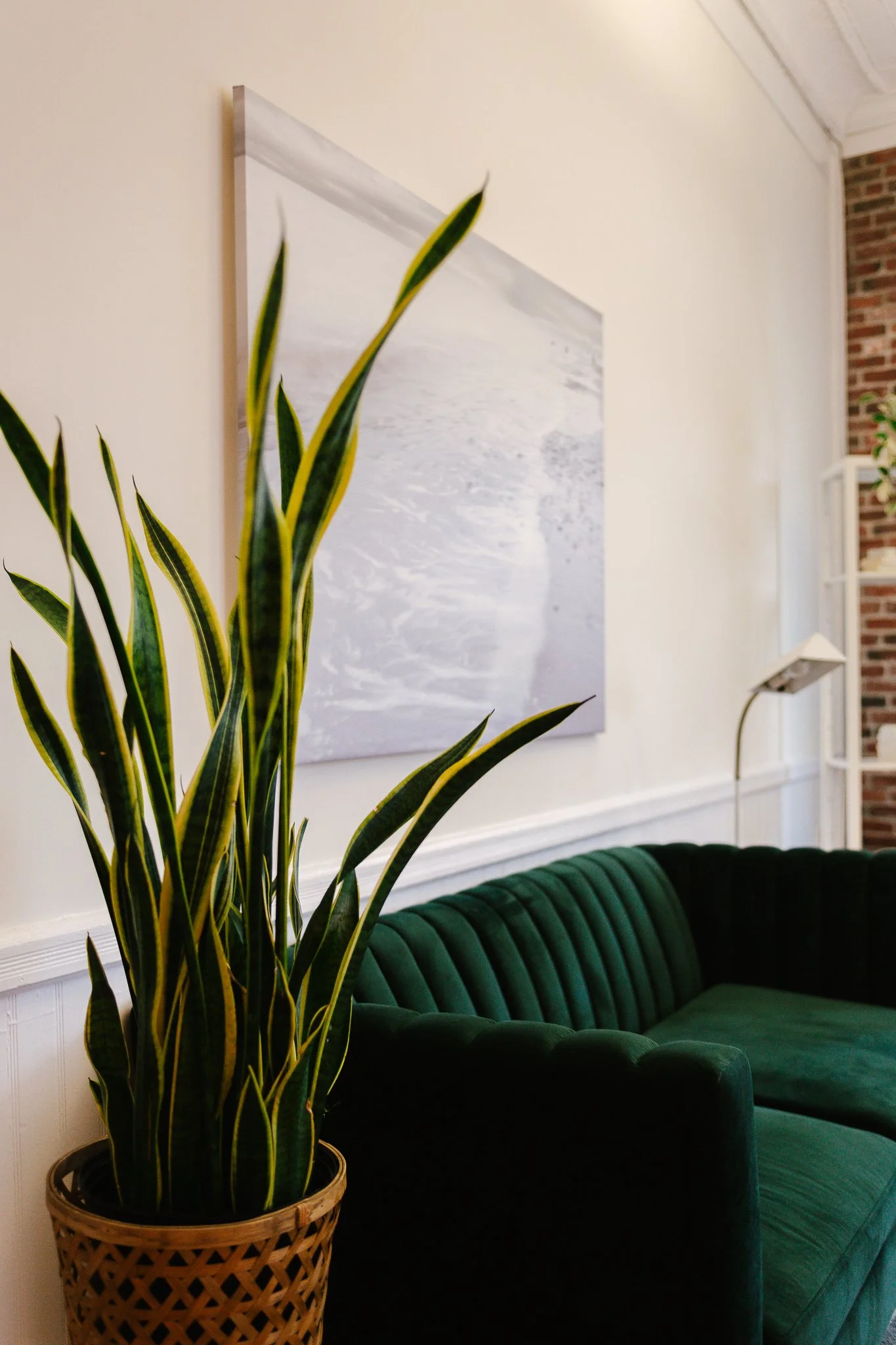 Clean, professional medical spa treatment room with neutral tones at Oceanside Nutrition in Newburyport