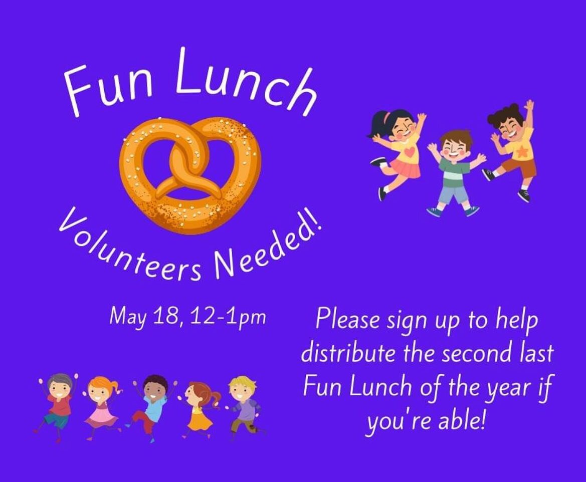 To help out with Fun Lunch, head to www.qescouncil.ca for the link to sign up, or sign up at: 
https://www.signupgenius.com/go/60B084DAAA82CA13-thesaucy