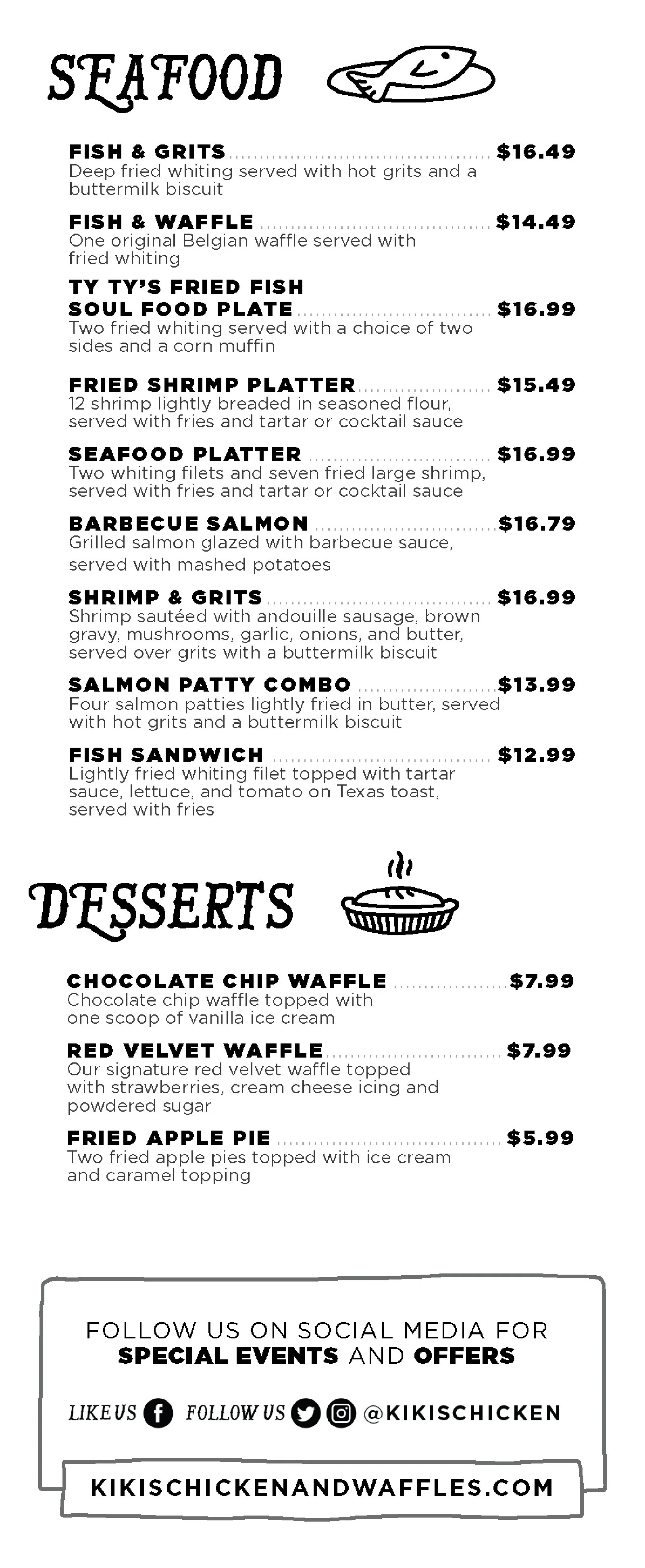 Menu — Kiki's Chicken & Waffles