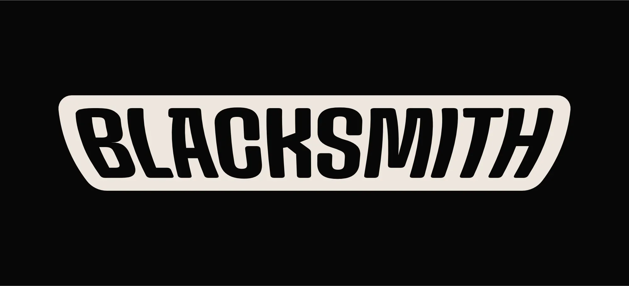 Blacksmith logo with bold black text on a light background.