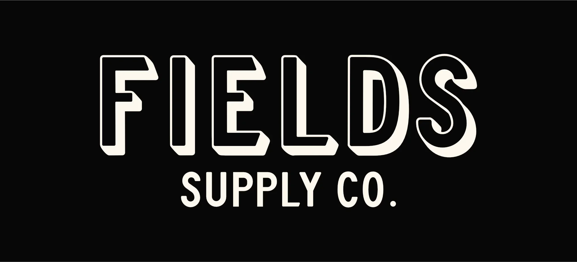 Logo for Fields Supply Co. with black background and white text.