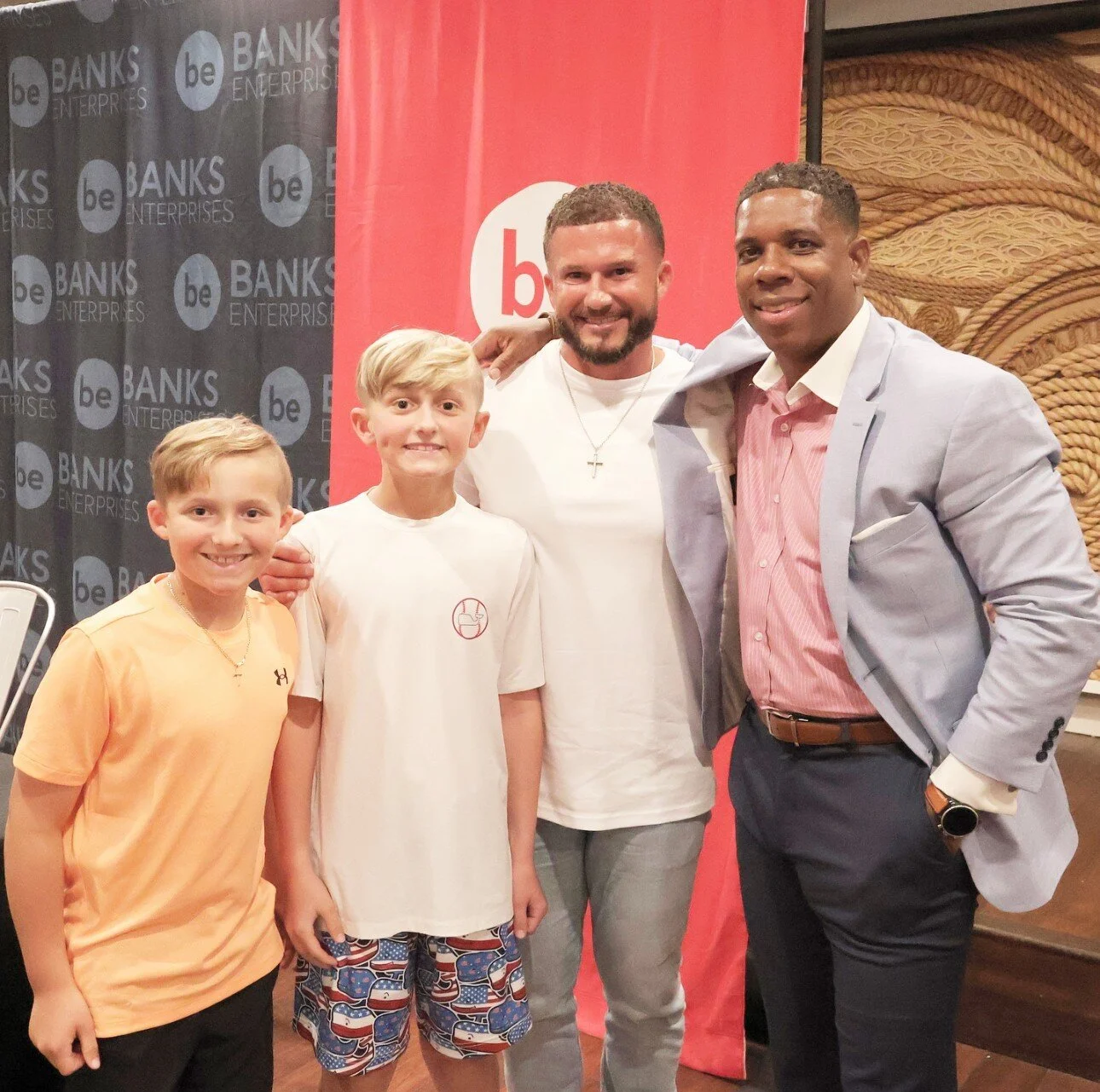 We heard a great message about gratitude and starting a firm foundation in Jesus at our Dad&rsquo;s business event! It was cool to hear our Dad and our Coach both speak! 

1 Thessalonians 5:16-19 

#firmfoundation #gratitude #Jesusfirst