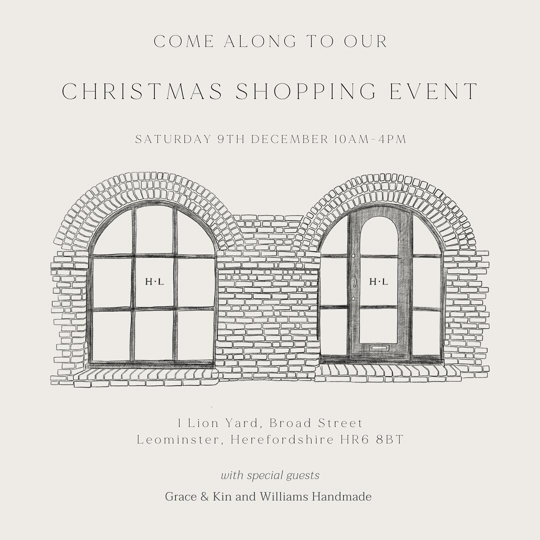 Join us for a special Christmas shopping event. Come and explore our collection of vintage Christmas decorations, glassware, artwork, cushions and more. 

We'll also be joined by @graceandkin for all your Christmas jewellery gifts and @williamshandma