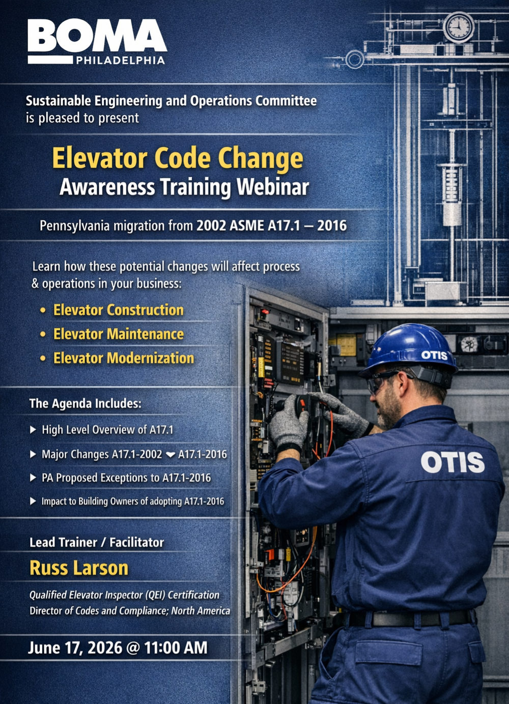 Free Webinar: Elevator Code Change Awareness Training — BOMA Philadelphia