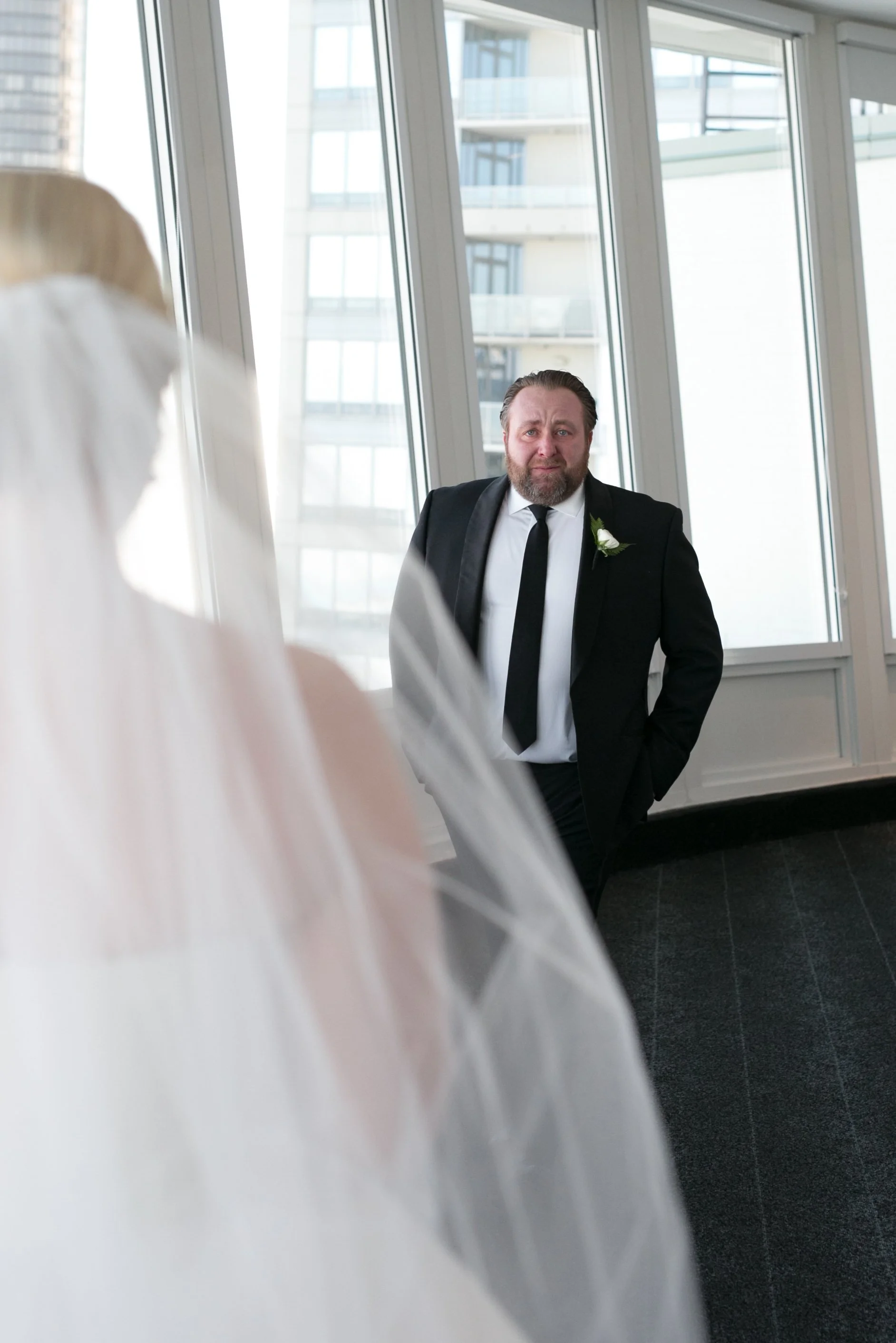 groom seeing bride for the first time wedding photography packages