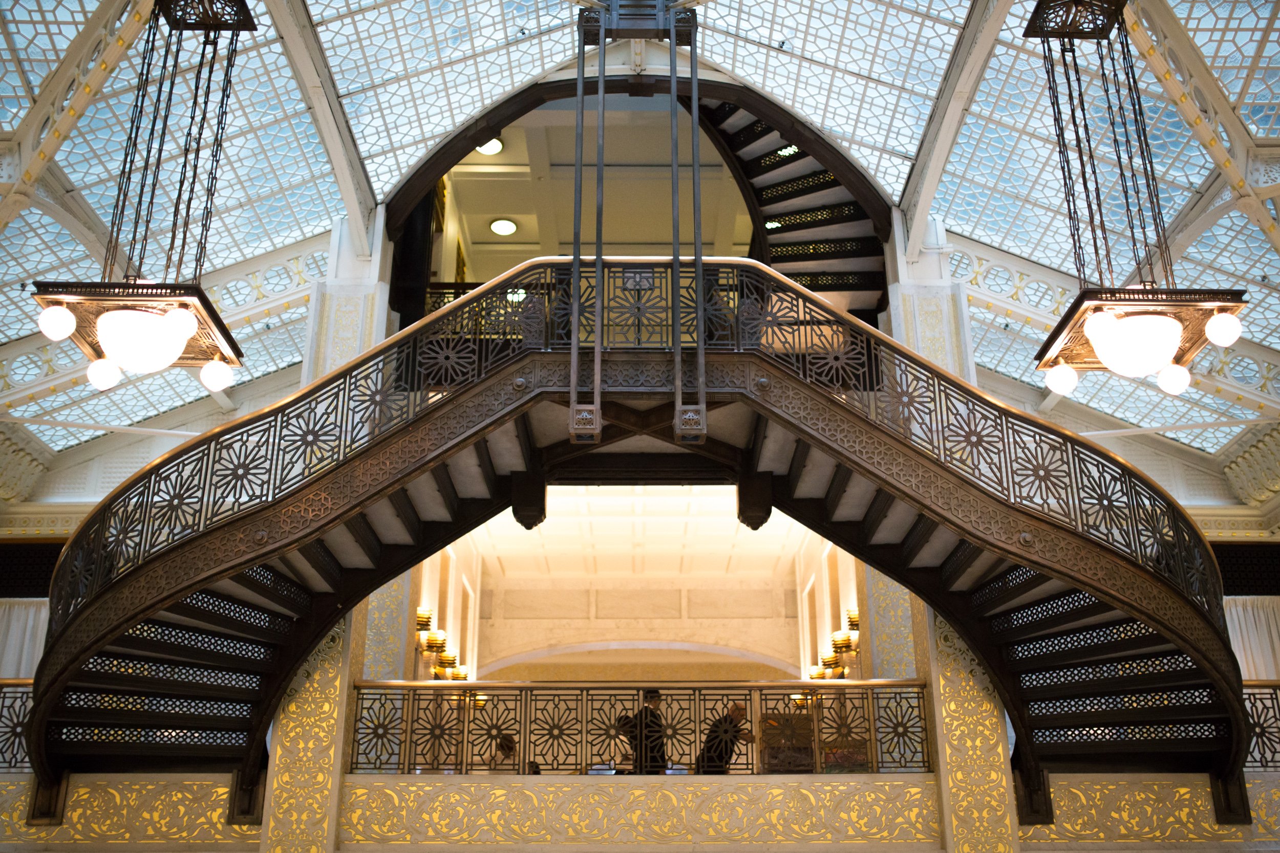 the rookery building Frank Lloyd Wright Chicago wedding photography 