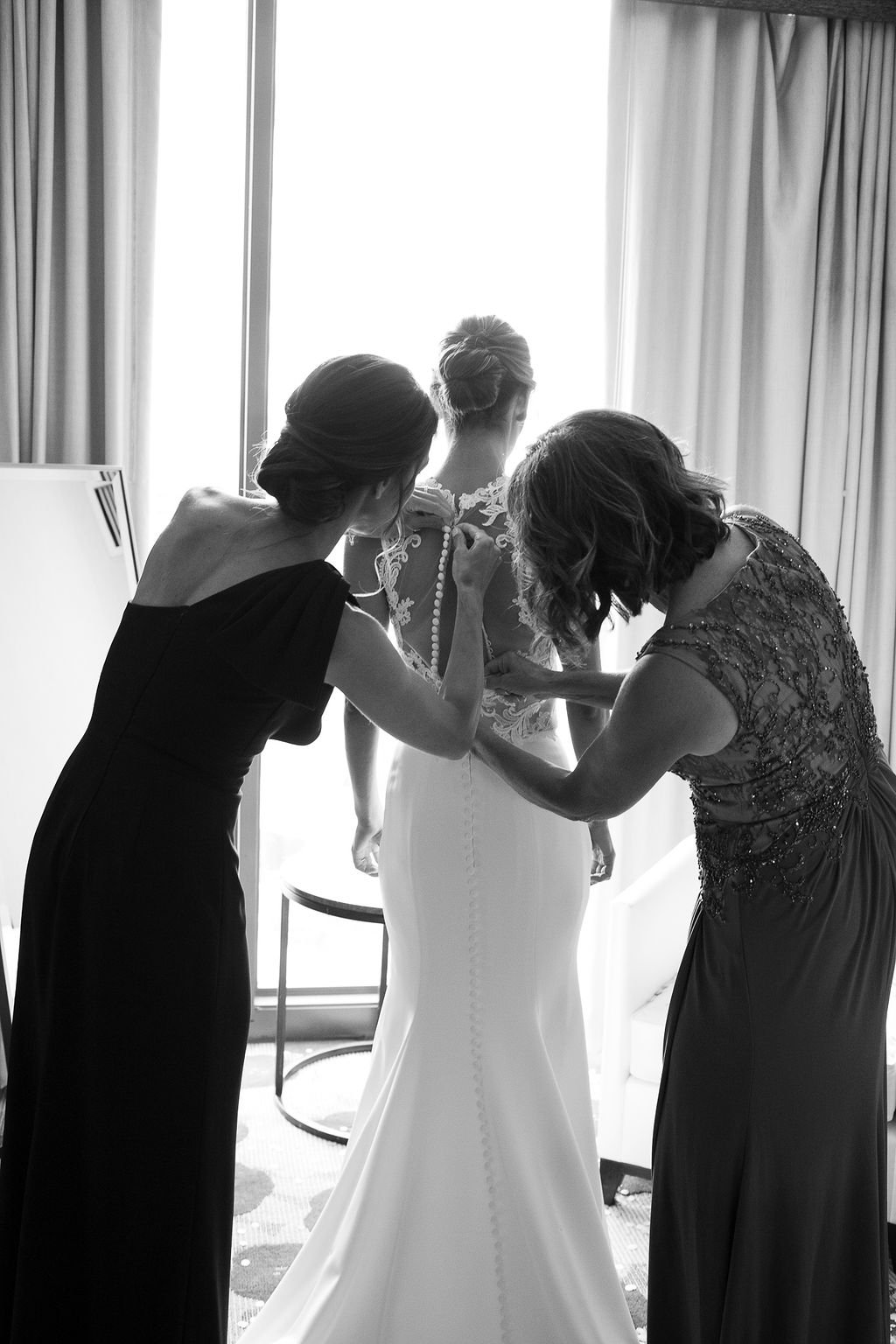 Wedding dress candid bride prep photography