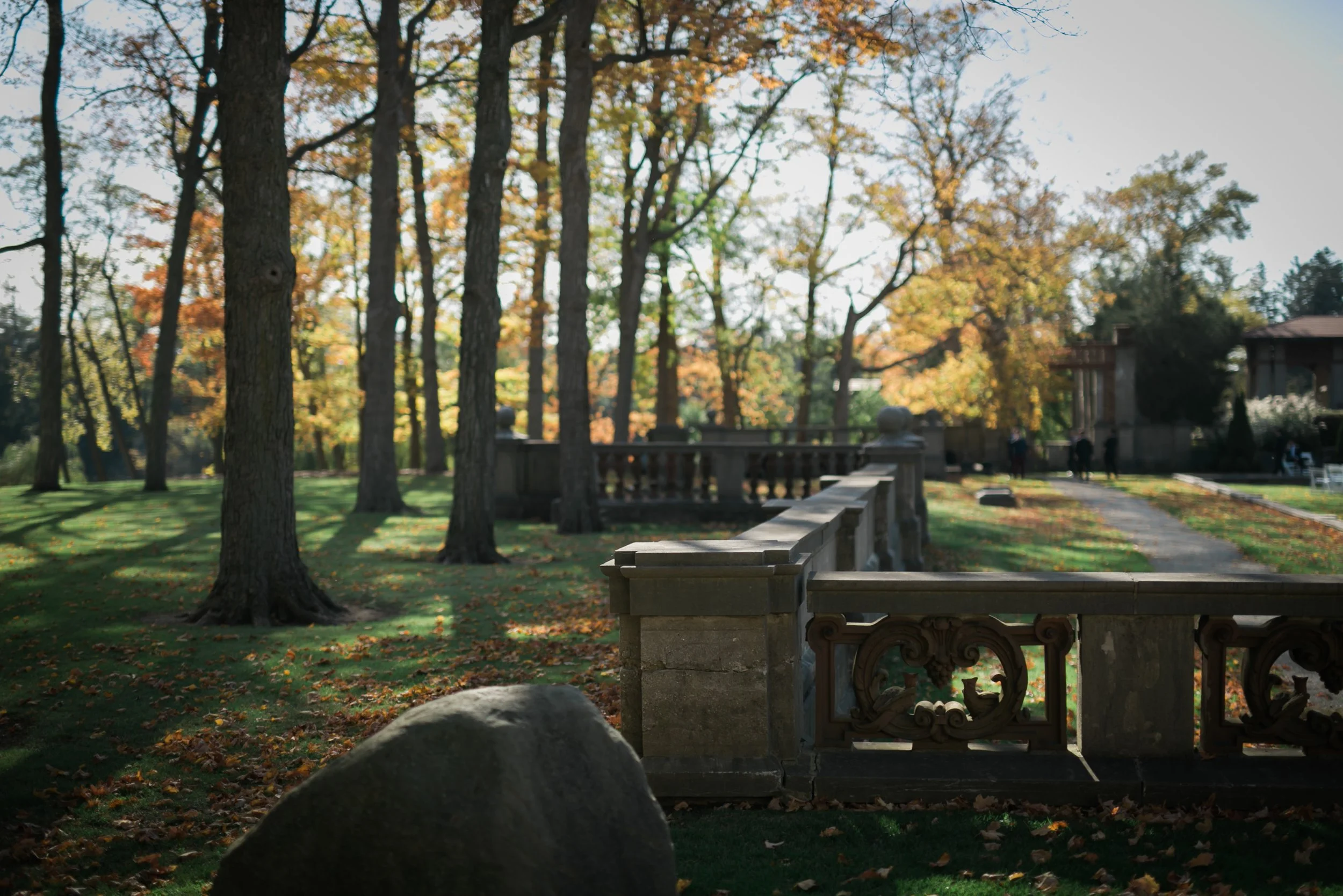 wedding venue Armour house fall changing color in trees