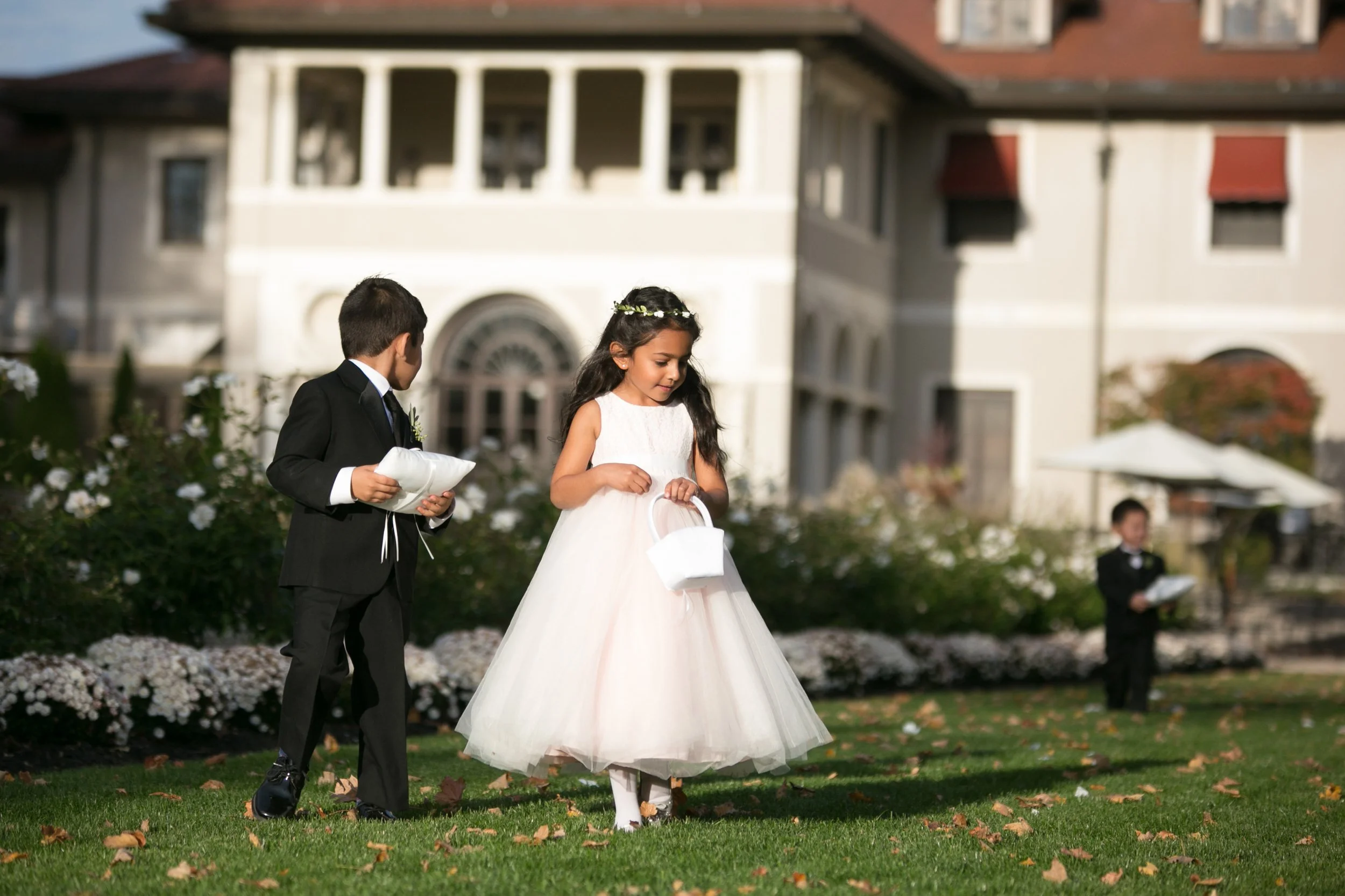 ring bearer and flower girl at a wedding wedding photographer for wedding