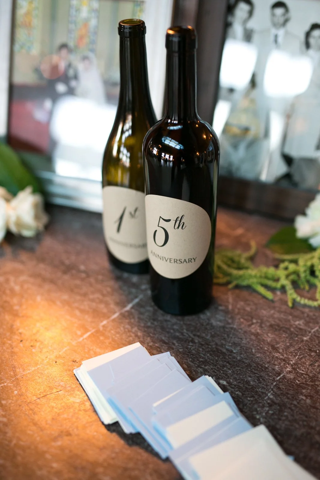 wine bottles Cafe Brauer Chicago wedding photographer near me 