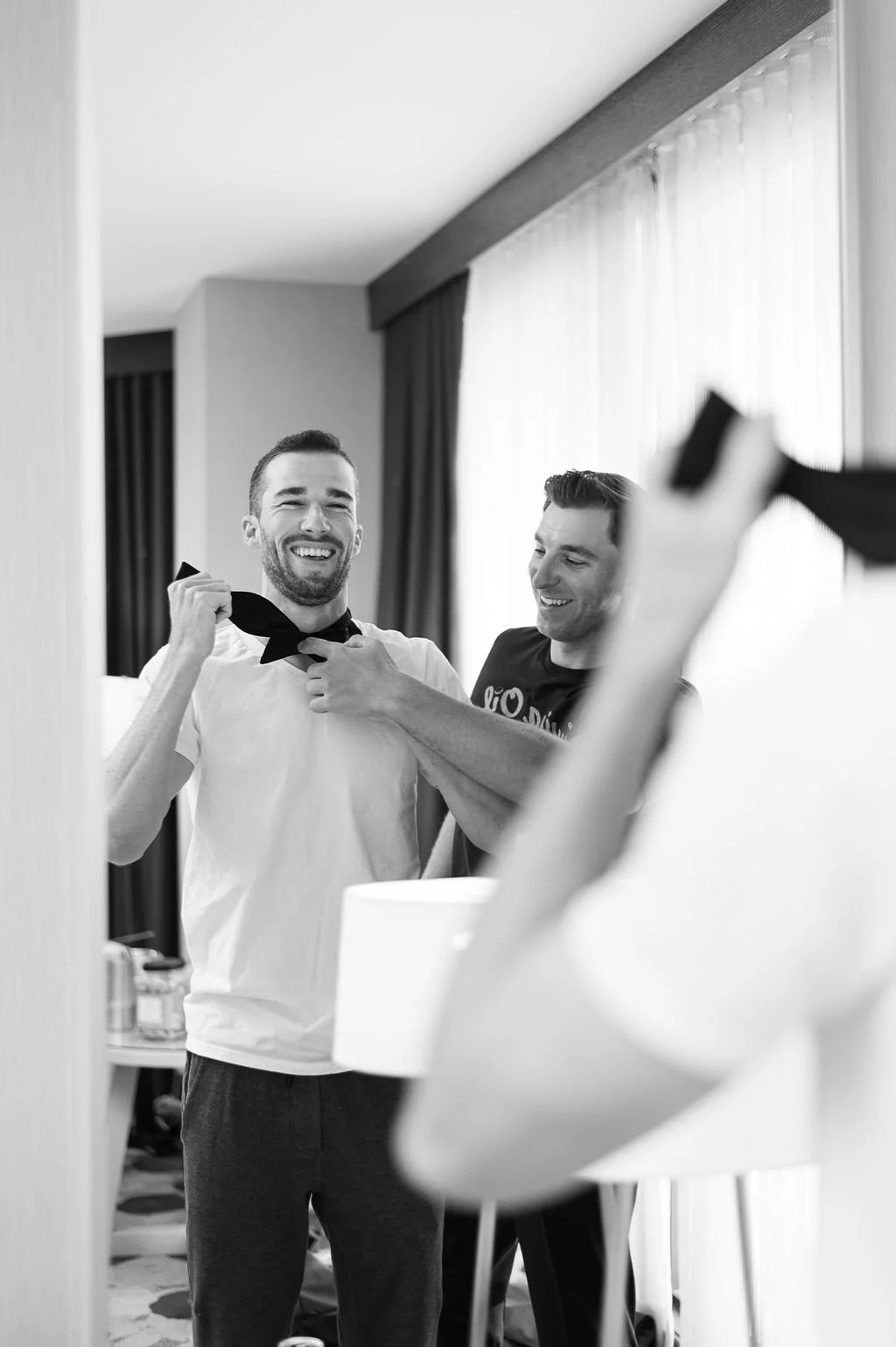Chicago Hotel Groom prep wedding photo inspiration