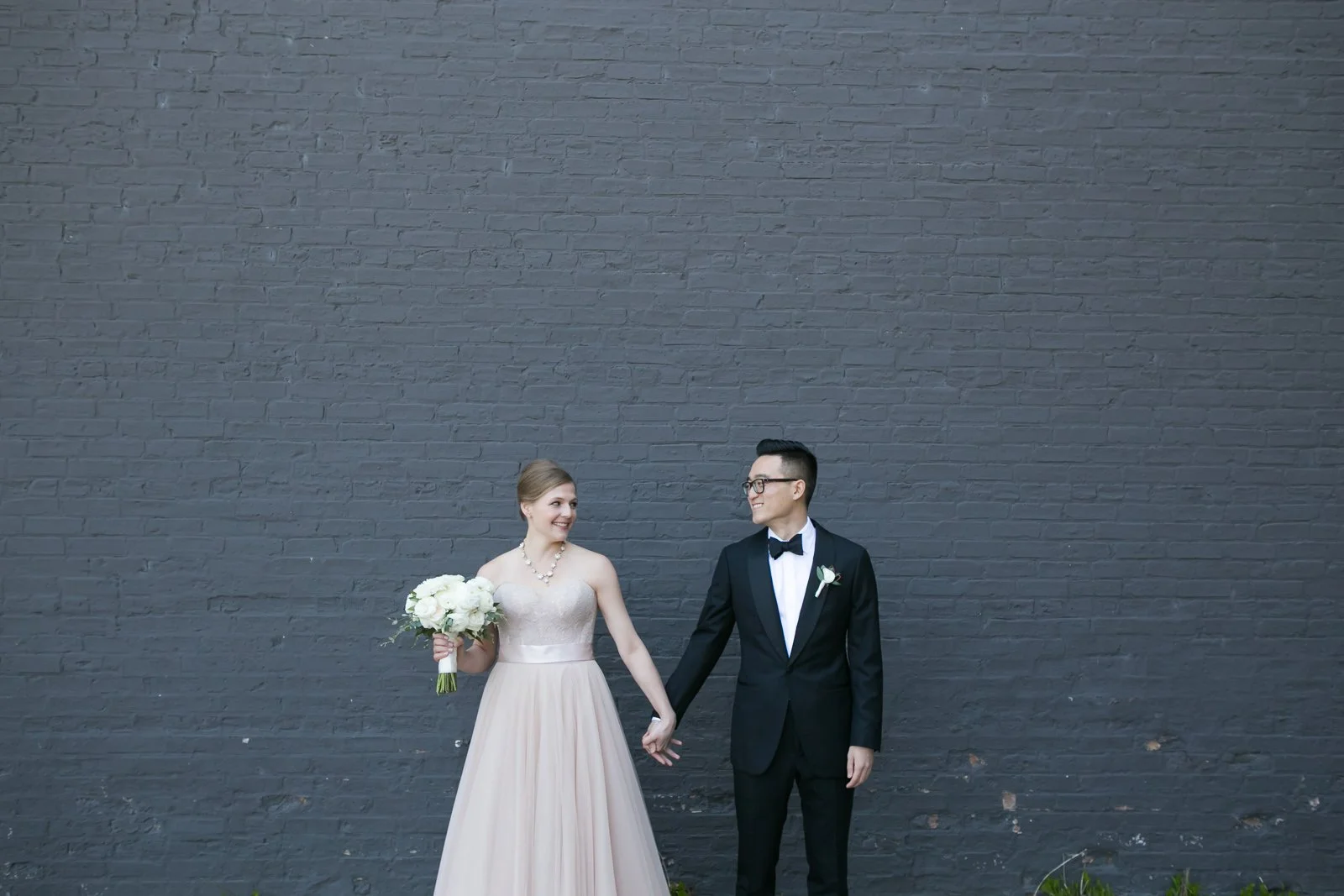 bride and groom portrait first look chicago wedding photographers