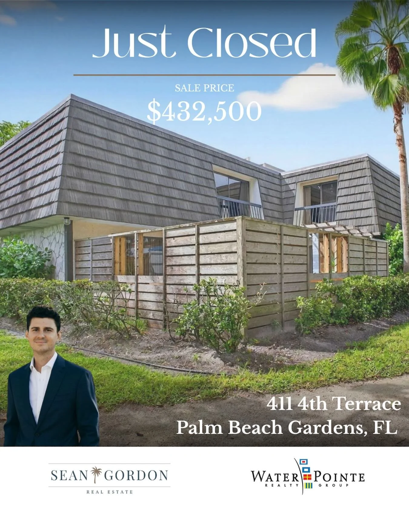 Just Sold 

Just closed on this townhome in PGA National for my client who was referred to me by a good friend. Happy to have helped him through the process of becoming a home owner for the first time!

411 4th Terrace 
Palm Beach Gardens 

Sold for 