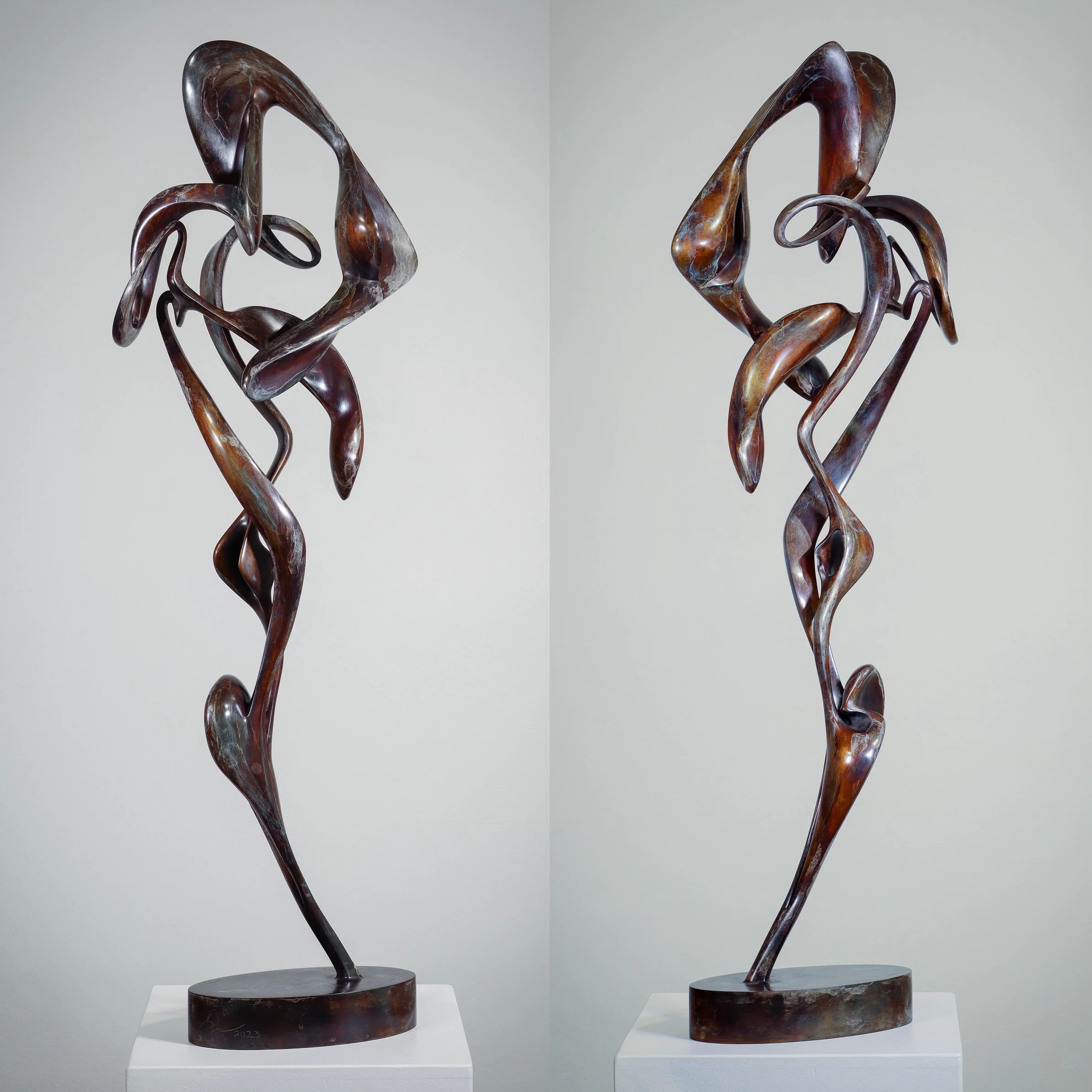 Fugue, bronze, #2/5 (36h x 12w x 6in)