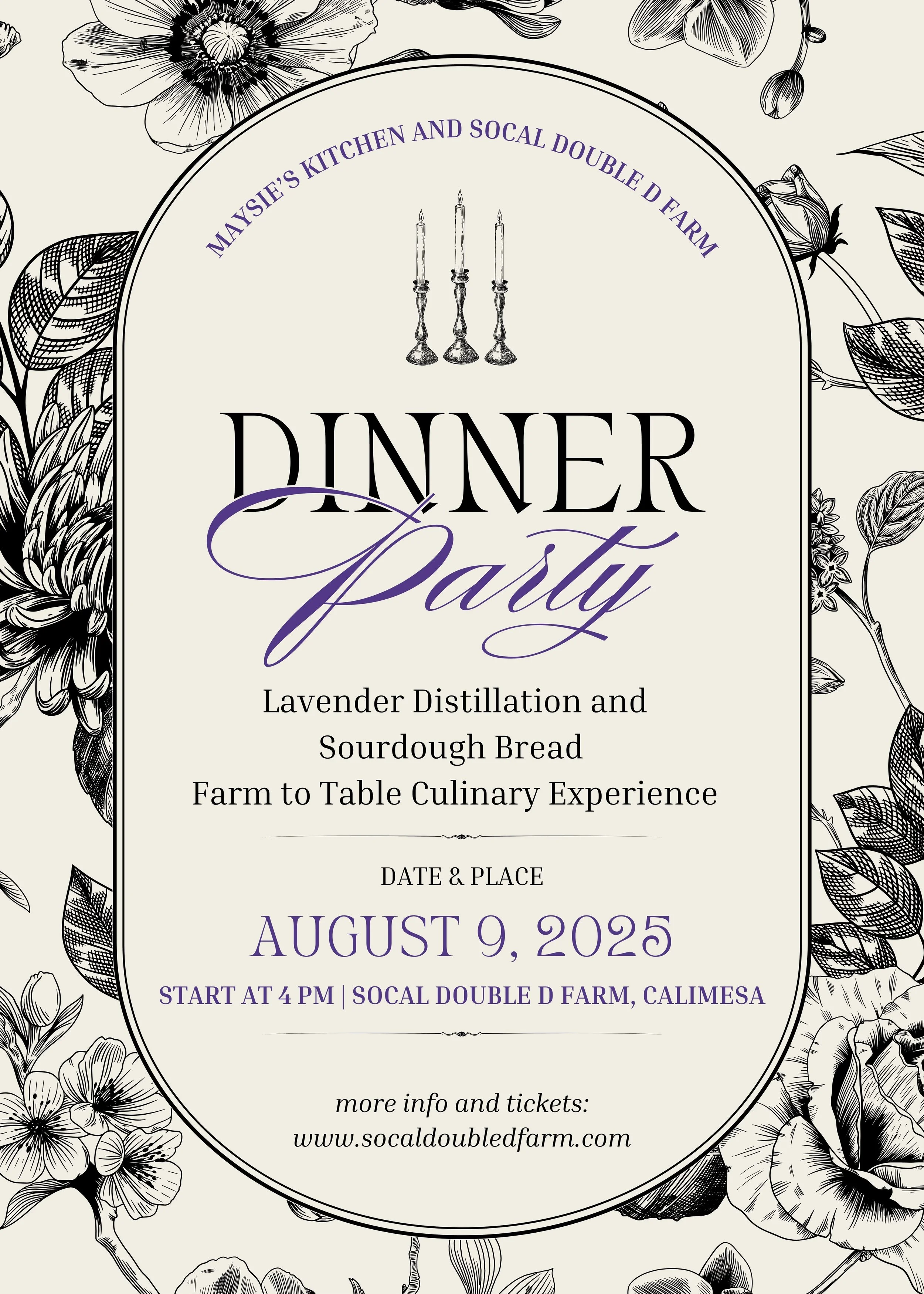 Lavender and Loaves Farmyard Dinner