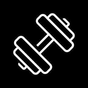 Icon of a dumbbell with weights on each end.