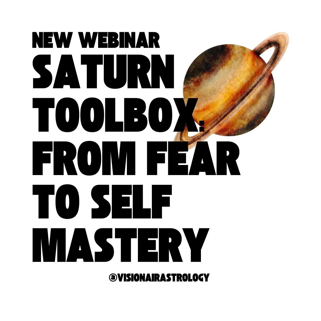 🪐✨ SATURN TOOLBOX: FROM FEAR TO SELF MASTERY ✨🪐

Are you ready to embark on a journey of self-discovery of the most serious&nbsp;part of your natal chart? Join me for a profound exploration of Saturn's wisdom, fears, and karma in our upcoming webin