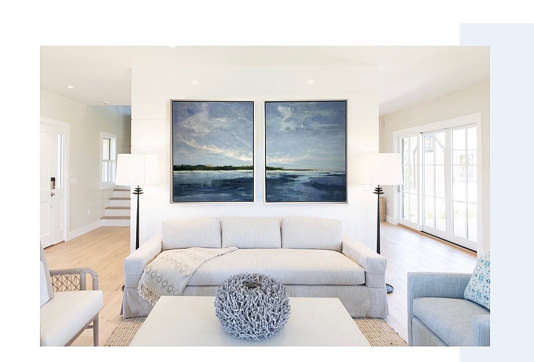 Tidal Currents is a Diptych being shown in the Designer Showcase, a curated online show of the Artists Association of Nantucket set in professionally designed interiors. 2 weeks only 3/21-4/6. Featured interior by White Hart Design. link in bio on my