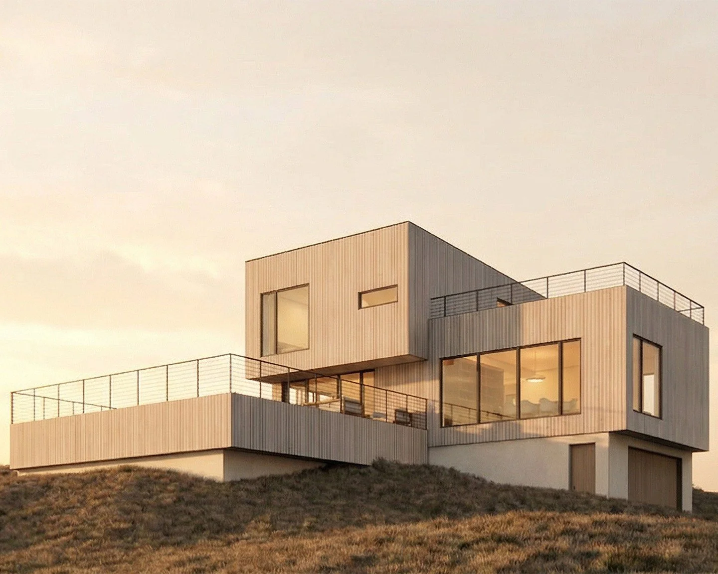 The footprint of the Columbia County Home is intentionally compact &mdash; almost everything stacked to sit lightly on the land. Almost.⁠
⁠
One section of the first floor stays open. Not because it had to &mdash; because it needed to. An open balcony