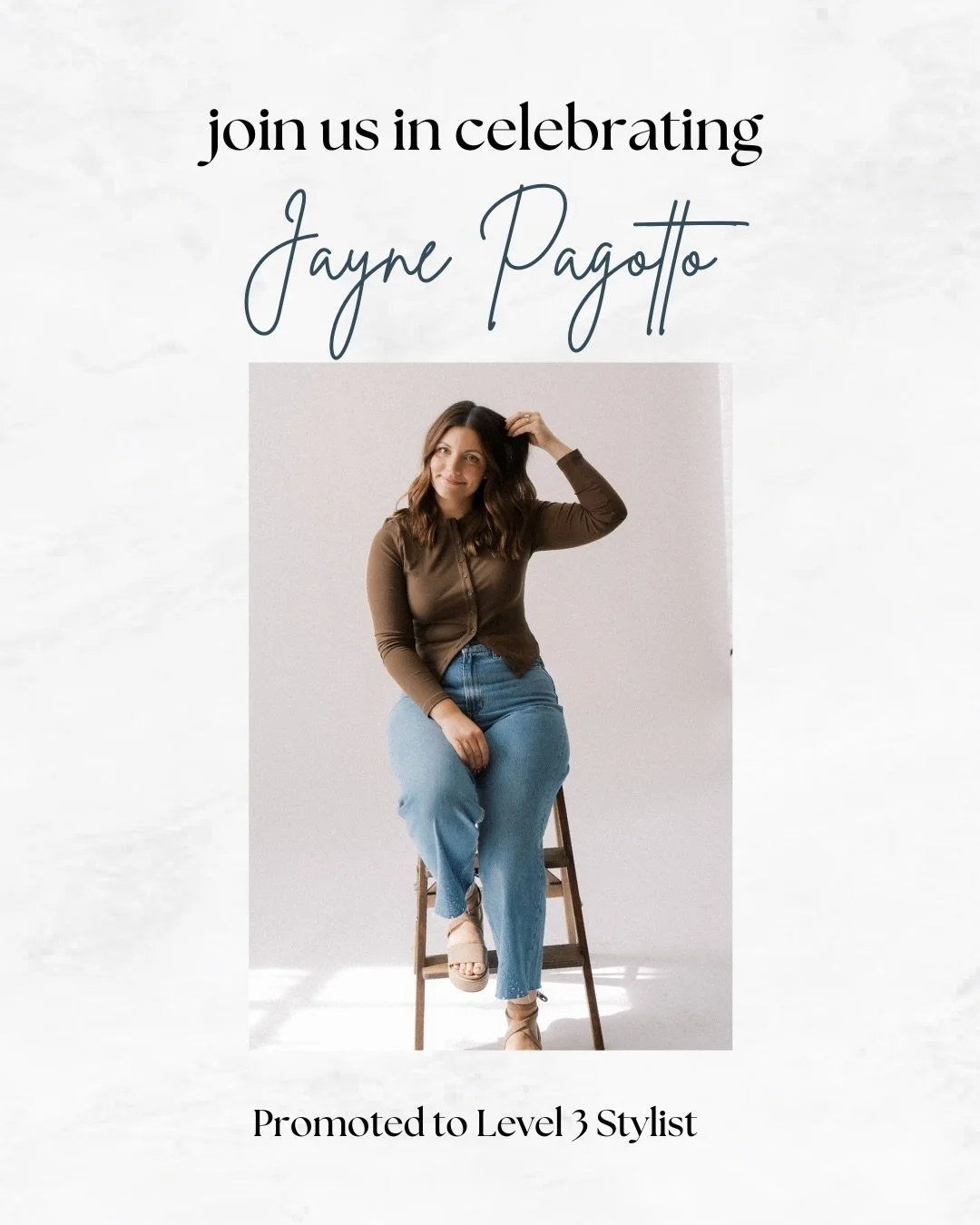 Help us celebrate our girl @jaynemariebeauty on her promotion to Level 3 Stylist! ✨

Jayne brings such a fun, uplifting energy to our salon and is truly someone you can always count on. She loves creating lived in brunette color and making her guests