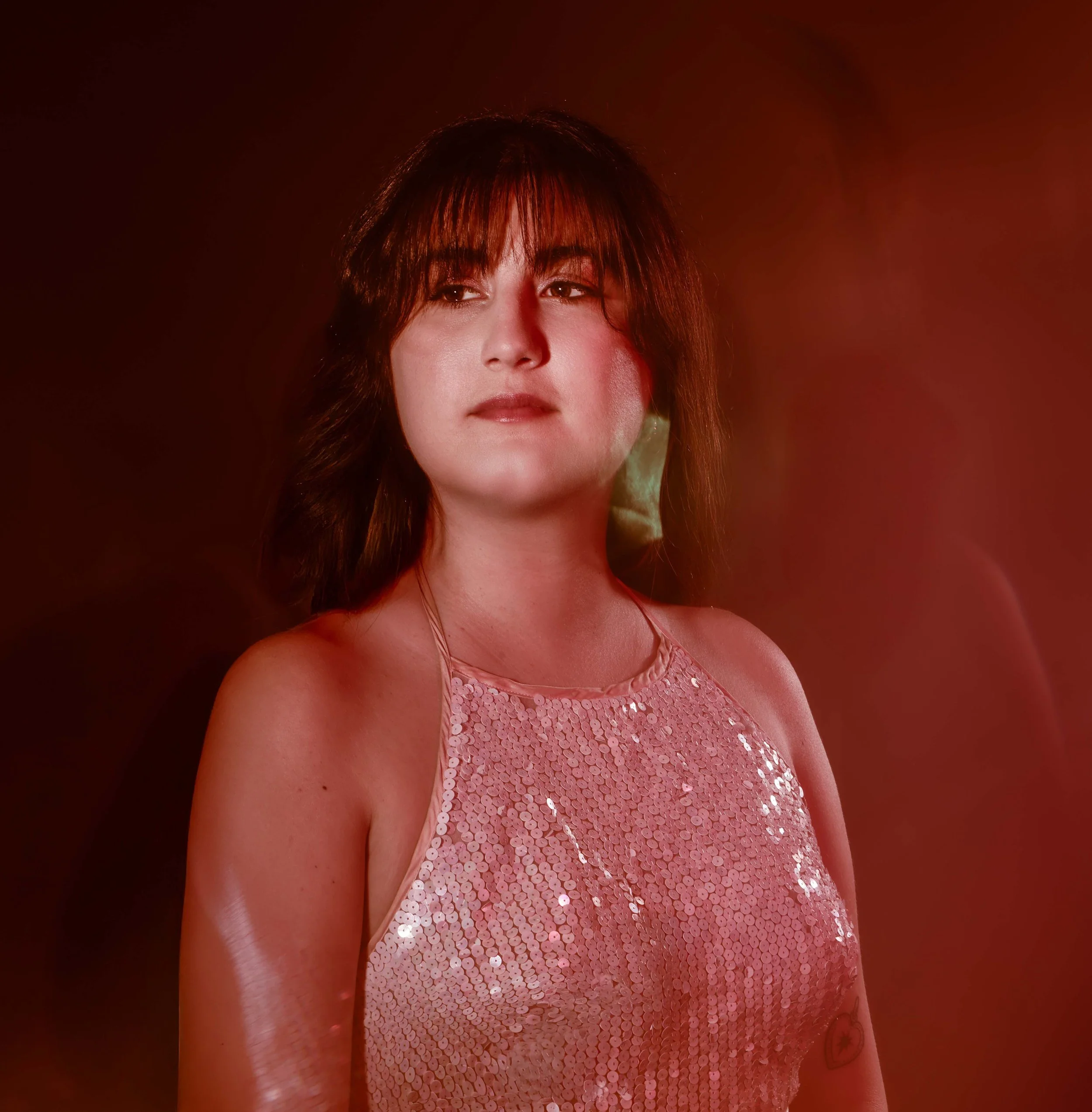 Motion blur image of a woman from a creative fashion photo shoot