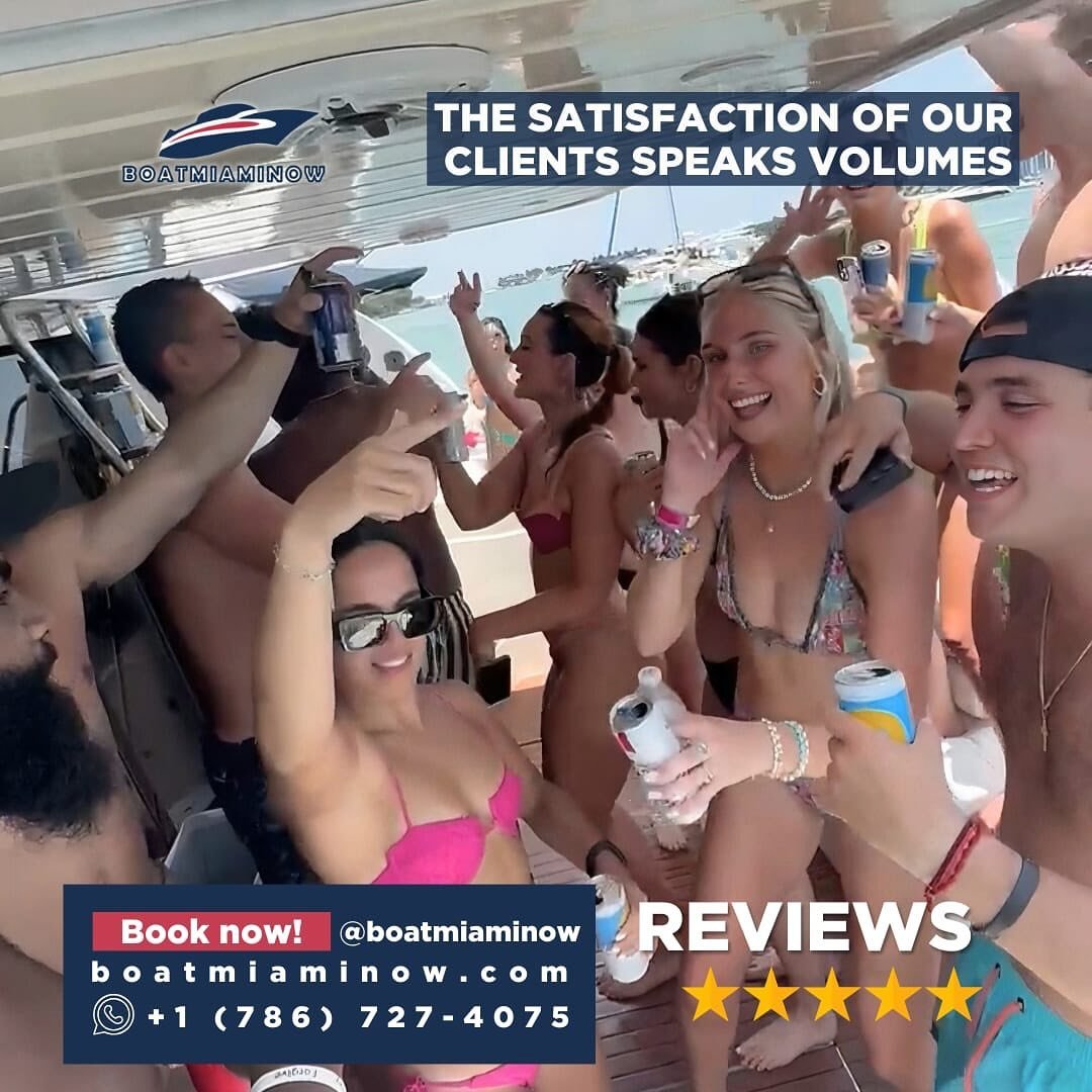 ⛵ The satisfaction of our clients speaks volumes🗣️⭐⭐⭐⭐

BOOK NOW 👉www.boatmiaminow.com

All Budgets!!
DM4Info🛥

WhatsApp: +17867274075
@boatmiaminow

&ldquo;There is always a boat ready for you&rdquo;