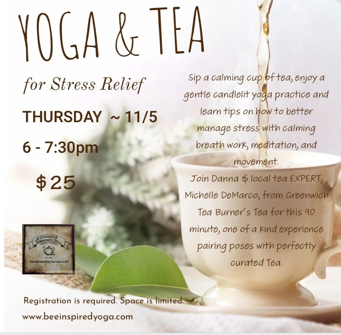 Yoga & Tea for stress