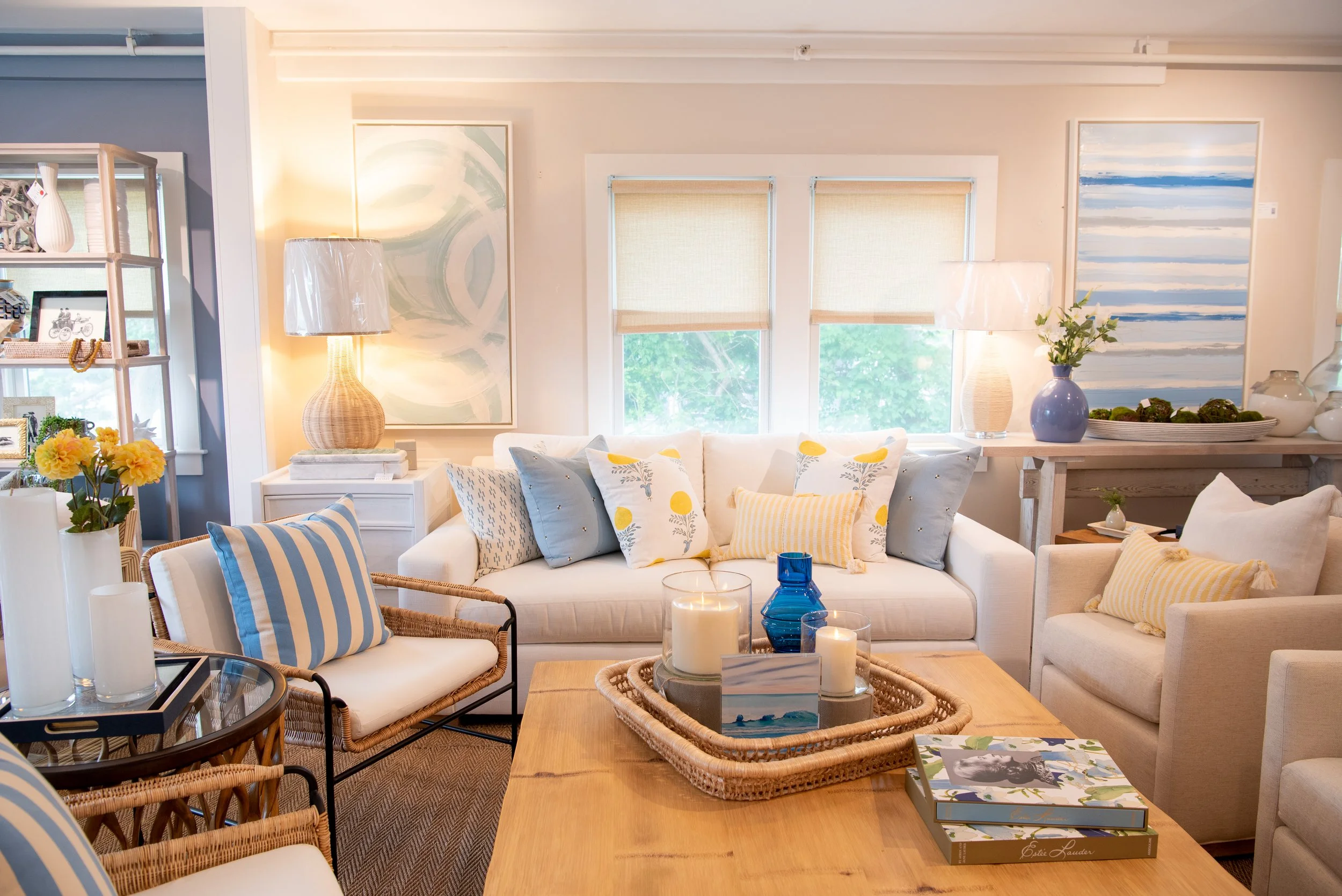The Chatham Home showroom seating area