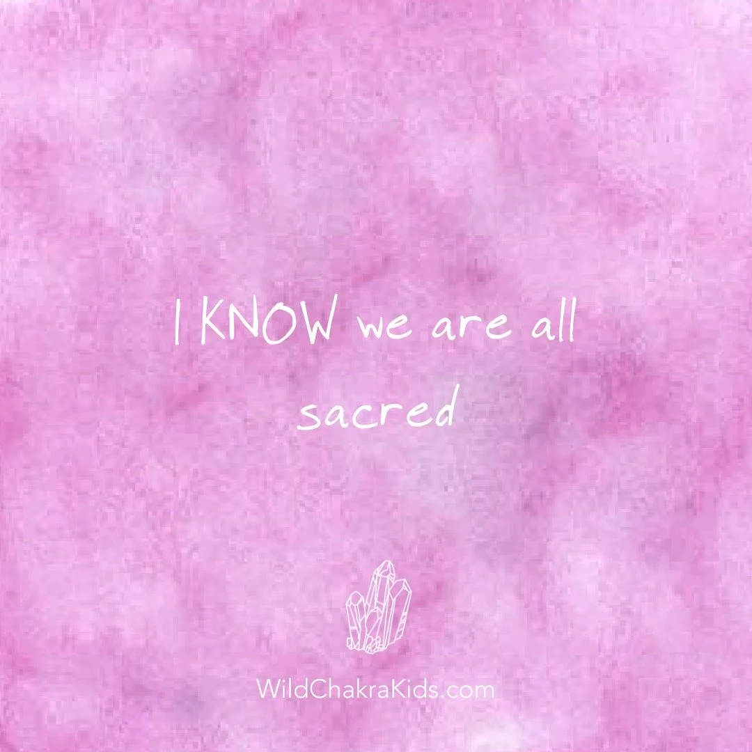 Crown Chakra Magic 👑✨
&quot;I know we are all sacred.&quot; 💜
The crown reminds us that we are connected to something greater, filled with divine wisdom, and worthy just as we are. 🌌✨

#CrownChakra #SacredSelf #WildChakraKids #ChakraHealing #Mindf