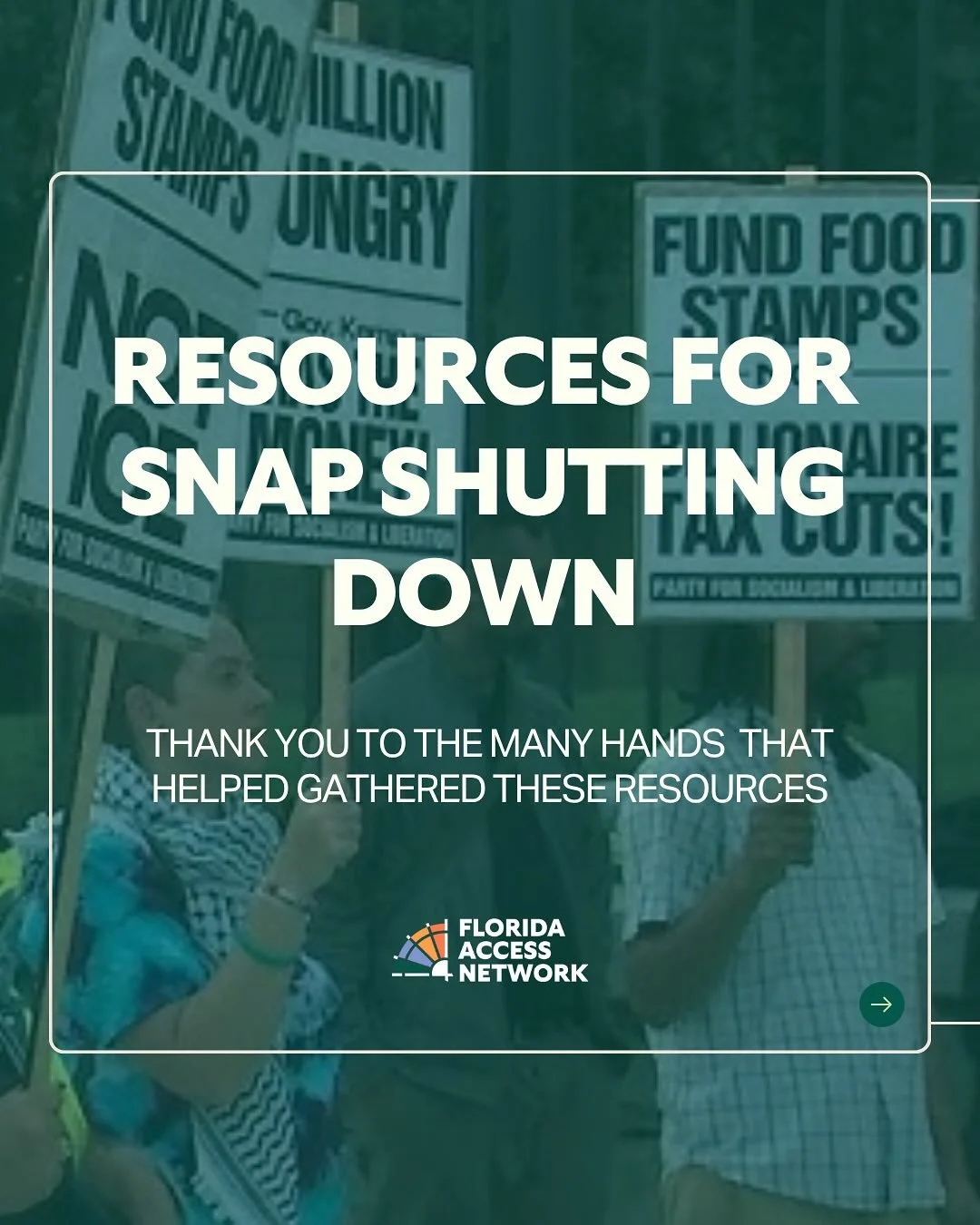 With the government shutdown, many programs are being affected that directly threaten the lives and well-being of millions of people, families, and children. Swipe through to see free food pantry and hot meal resources across Florida, as well as a ca