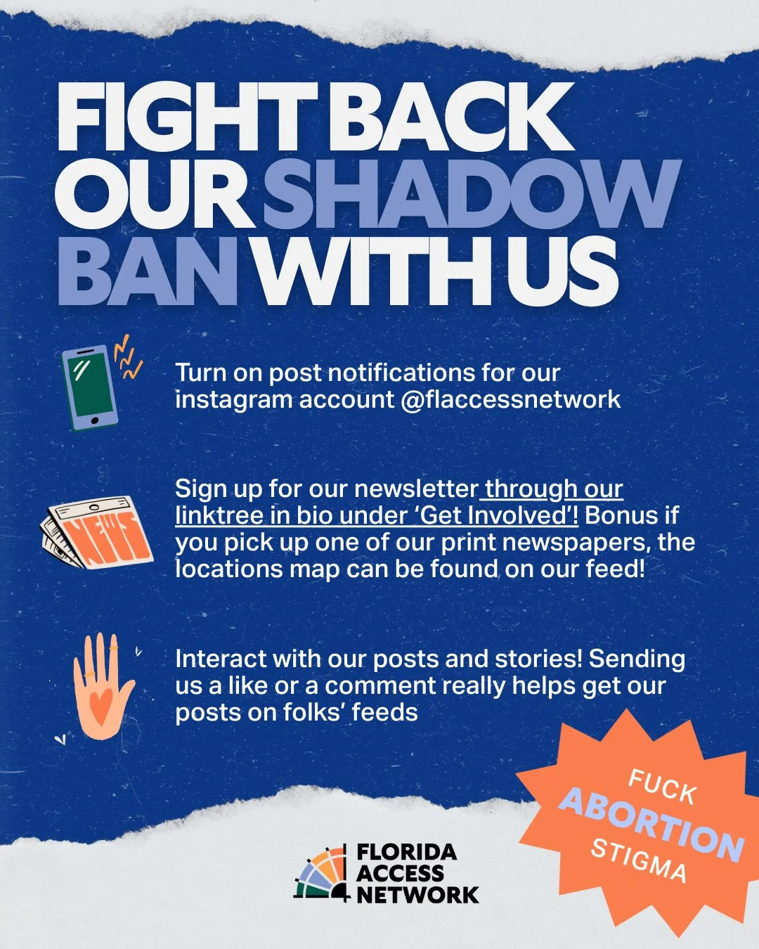 Despite us having [almost!!] 10k followers, we're often lucky if we break 100 likes on some of our posts. Our content is radically pro-abortion, and it always aims to destigmatize abortion access through education, humor, current events all related t