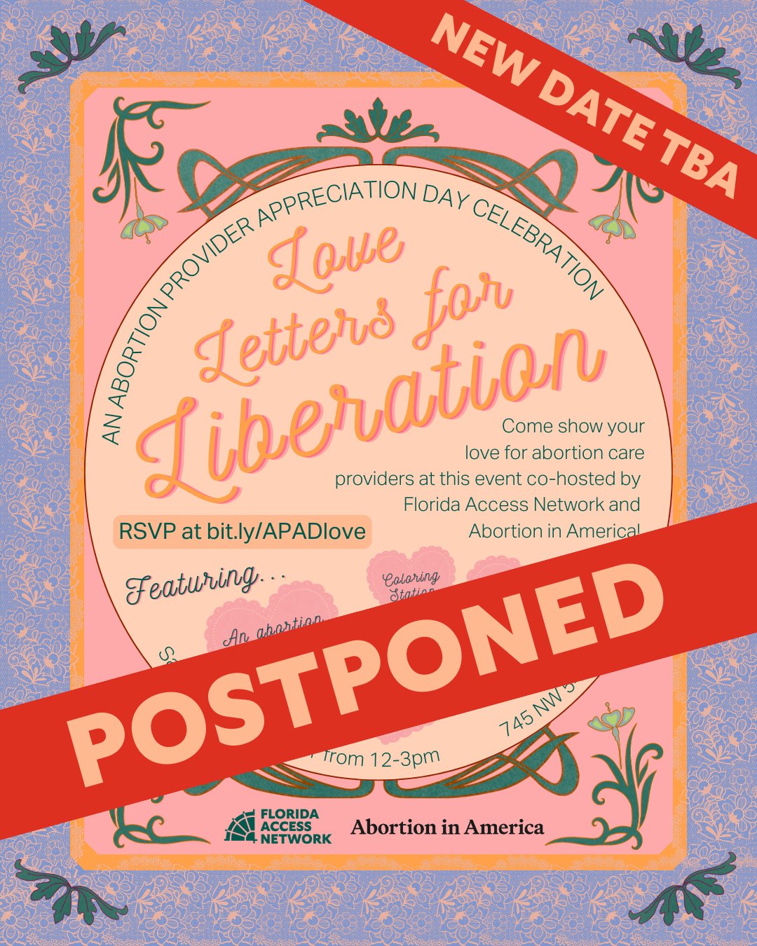 APAD Love Letters Celebration has been POSTPONED! Apologies, FAN Fam 💔 New date information will be announced soon!