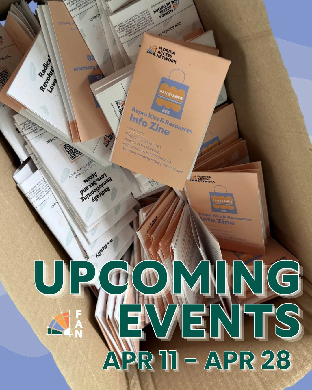 Good morning FAN Fam ✨️ April is packed to the brim! Between our Fuel Your Fund fundraiser and all our regular fantastic programming, we have got our hands full. Sign up links are exactly where you think they are, and feel free to DM us with any ques