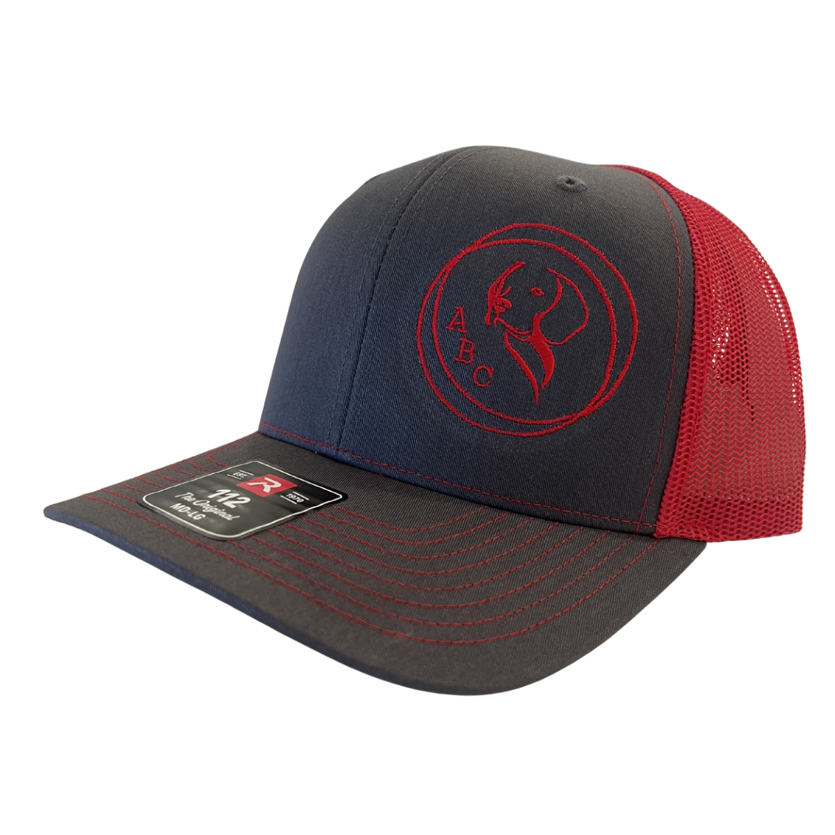 Red and Gray Logo Richardson Snap Back