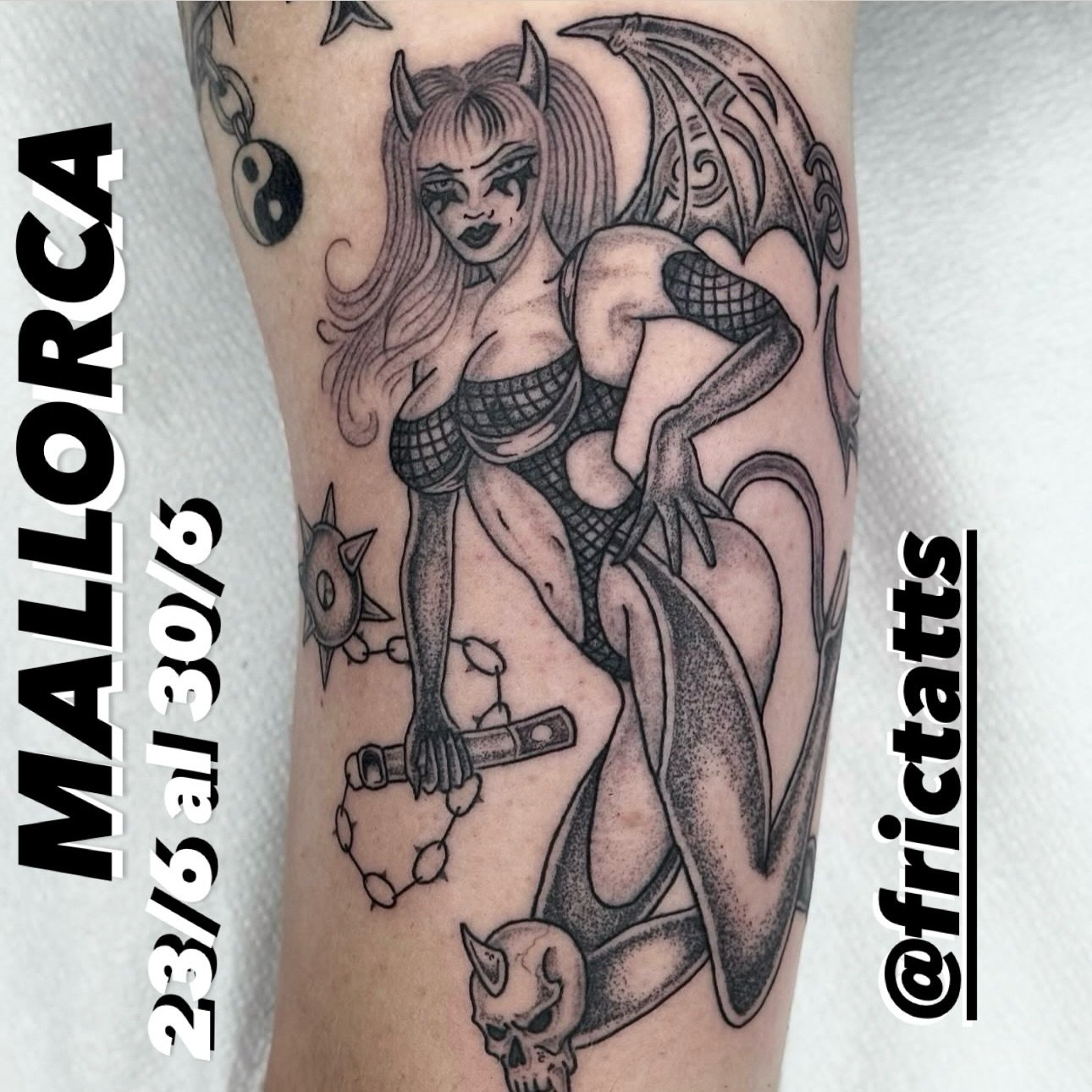 Los d&iacute;as 23 al 30 de Junio tendremos por la tienda a @frictatts Si te apetece concretar una cita para tatuarte con ella durante su paso por Palma de Mallorca, contacta directamente con ella o pasa por la tienda

We will have Agustina joining u
