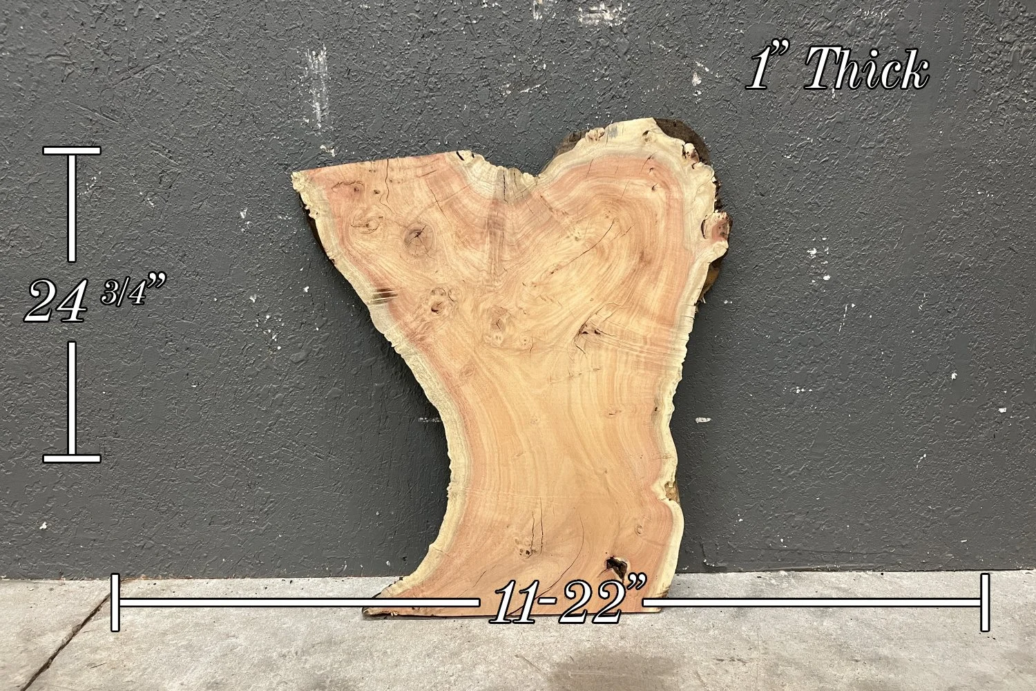 Carob Slab Ol Loggin Sawmill Kiln Dried NWA Lumber Hardwood Live Edge Wood Slabs