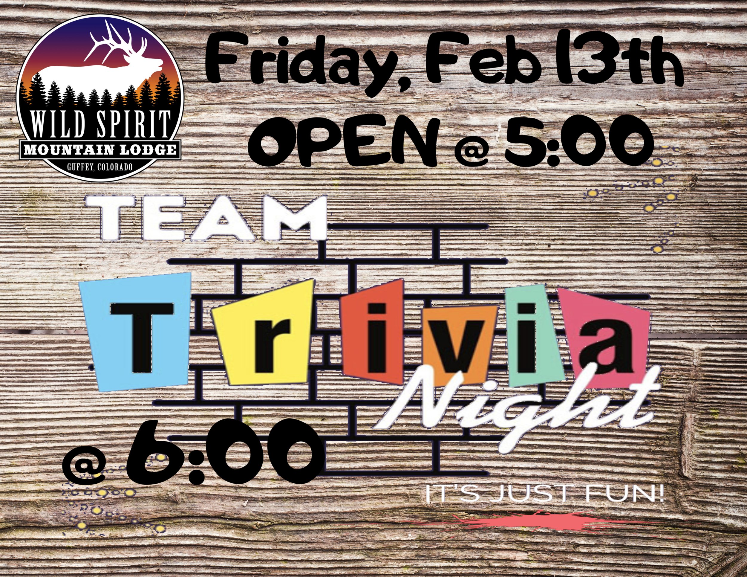Team Trivia @ 6:00 OPEN… 