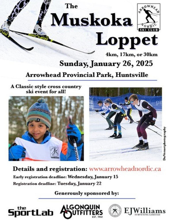 Happy New Year to all!

We hope one of your resolutions is to participate in the Muskoka Loppet on Sunday, January 26th!

The term loppet has its roots in Scandinavia and essentially means &ldquo;a whole bunch of people going skiing together.&rdquo; 
